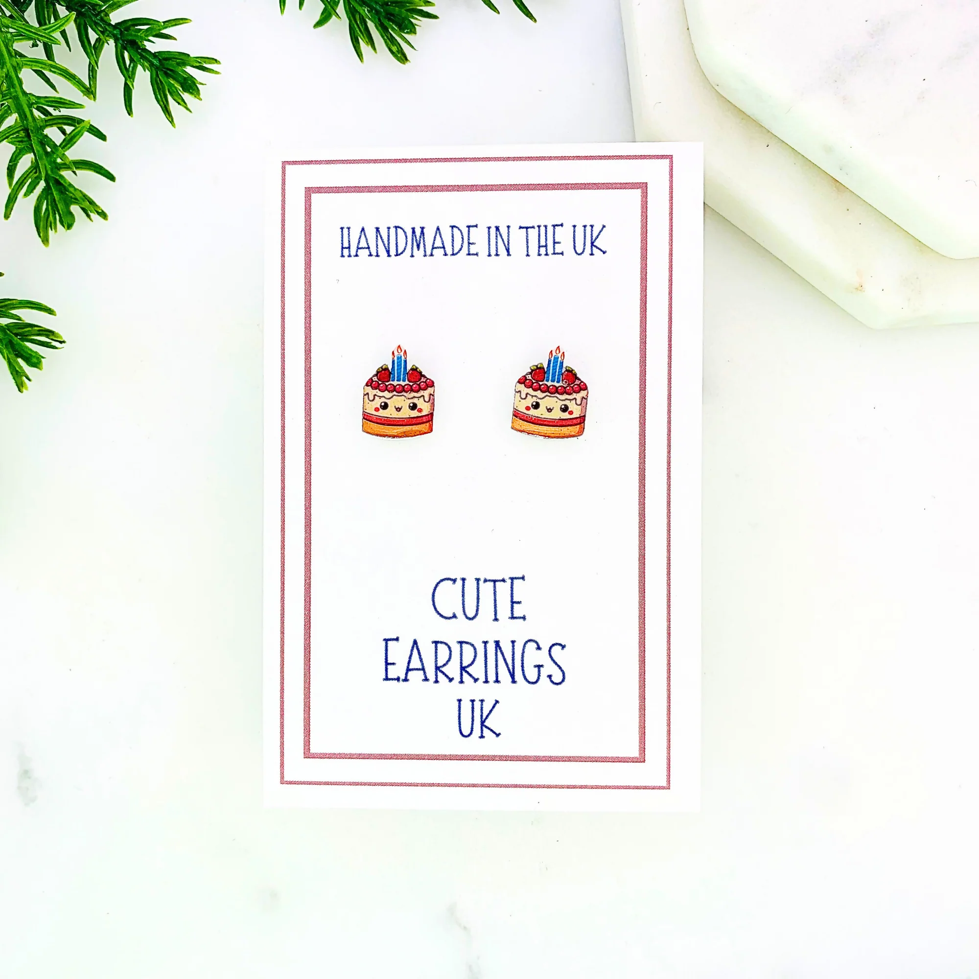 Birthday Cake Stud Earrings