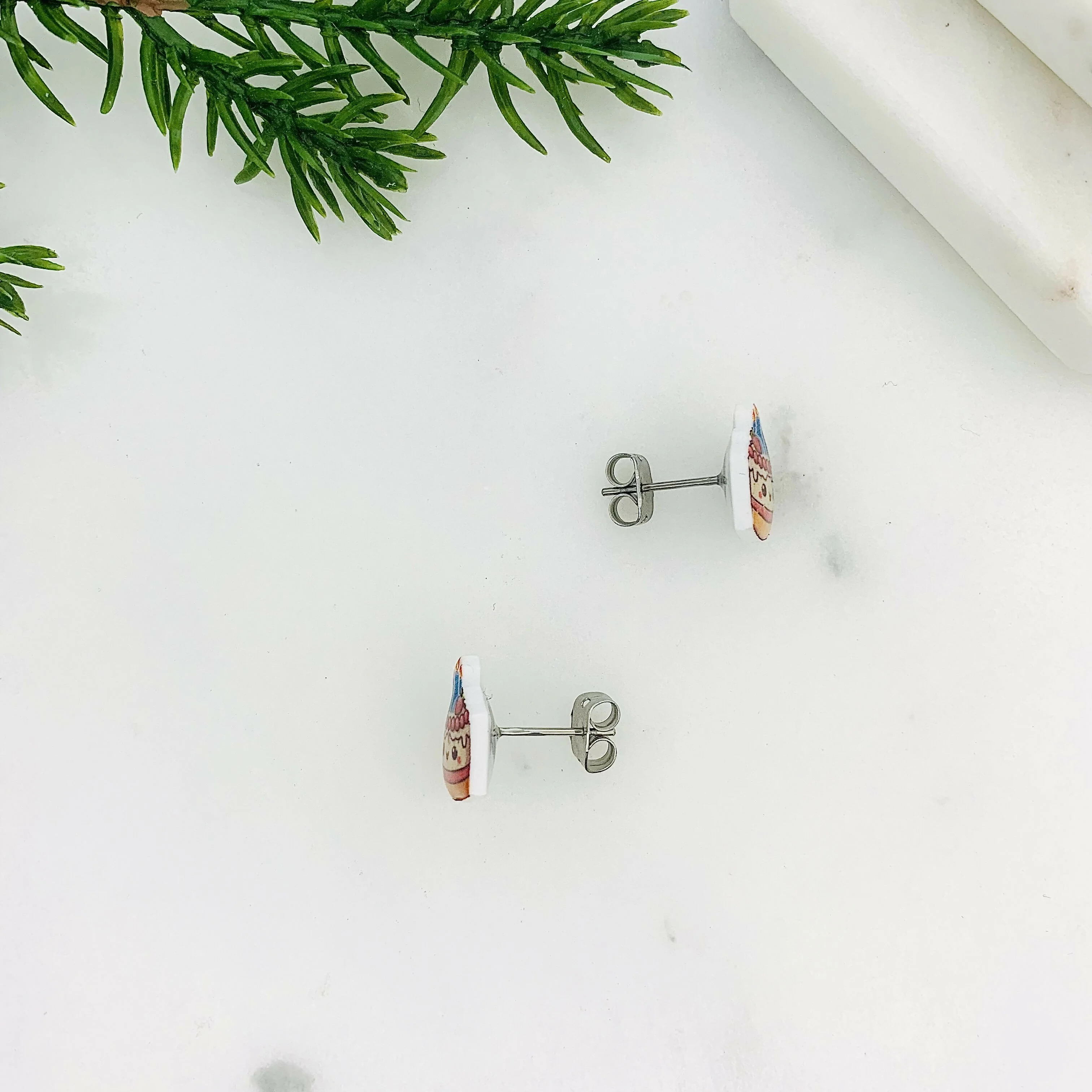 Birthday Cake Stud Earrings - Image 4