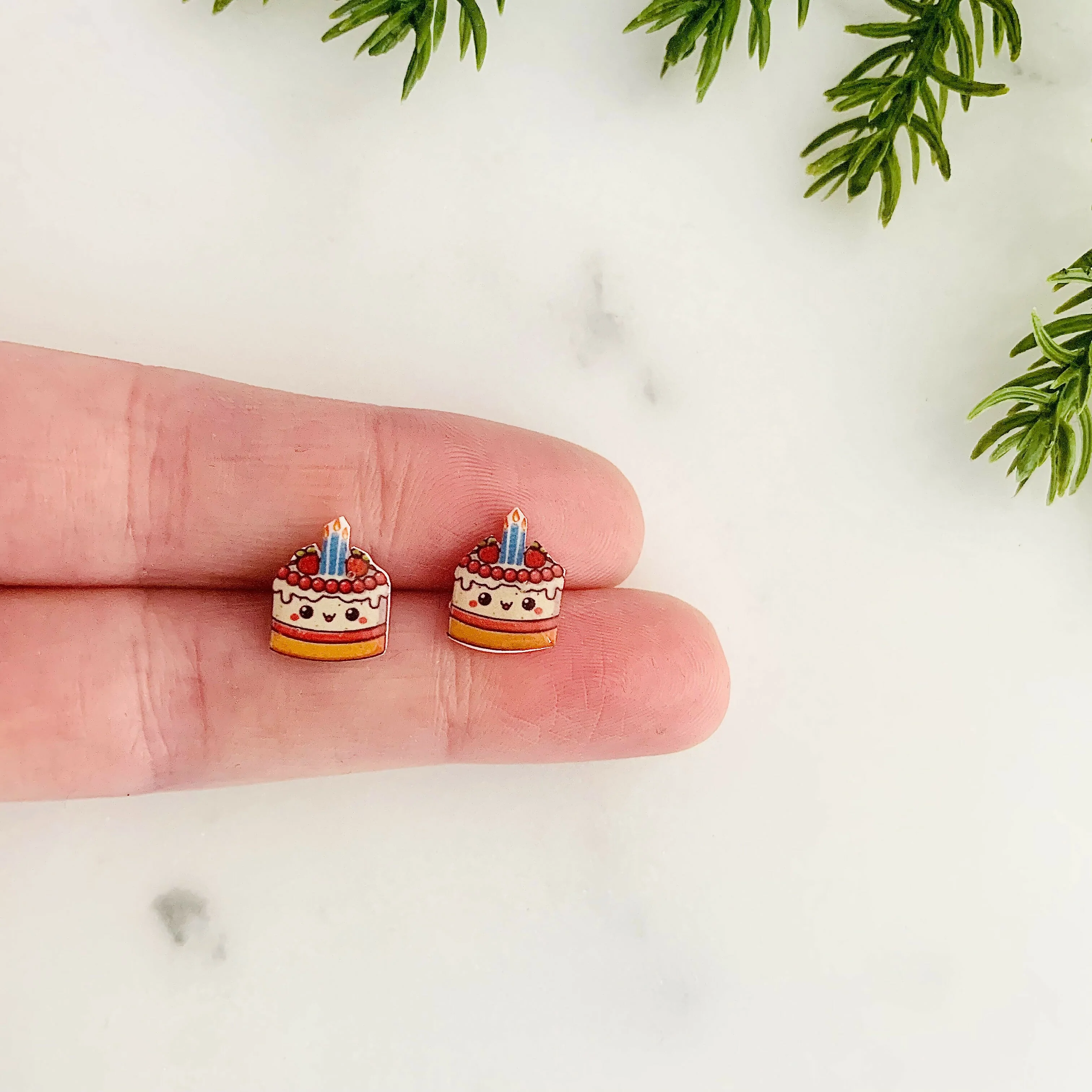 Birthday Cake Stud Earrings - Image 5