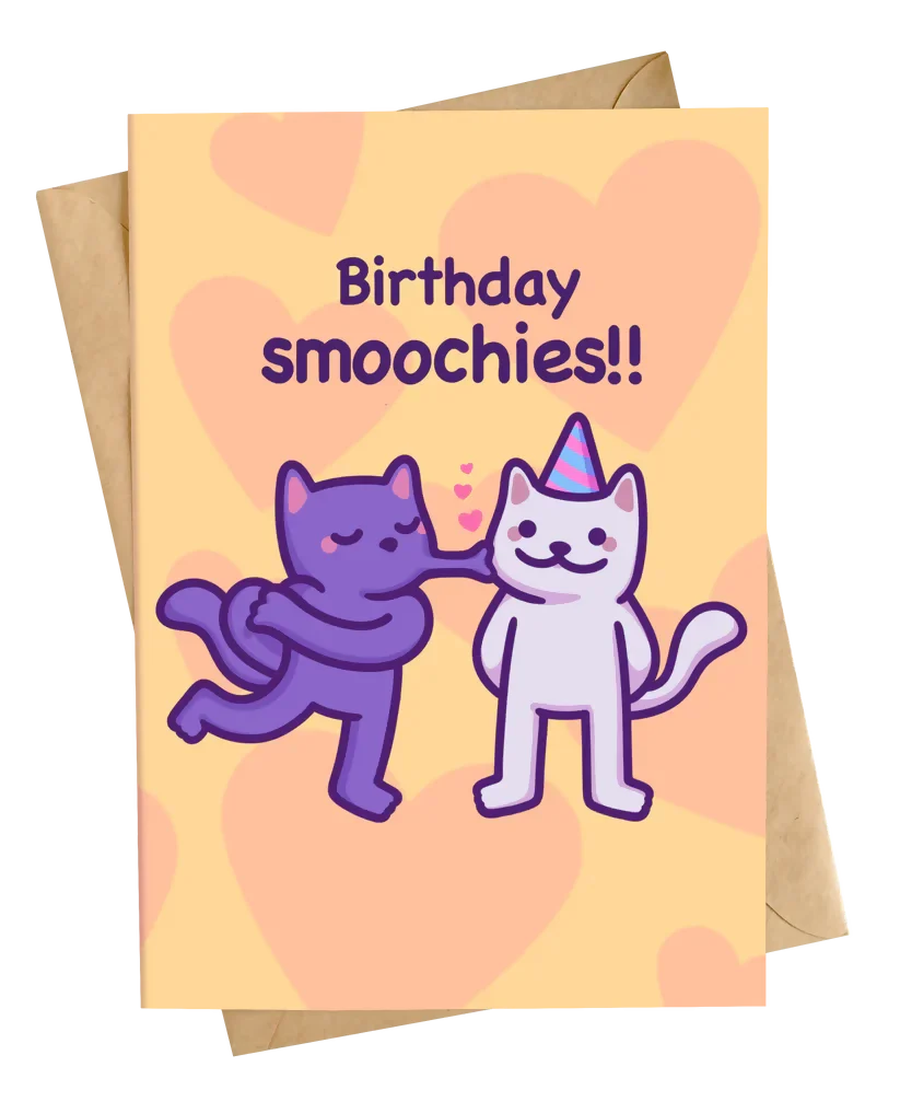 Birthday Smooches Greetings Card