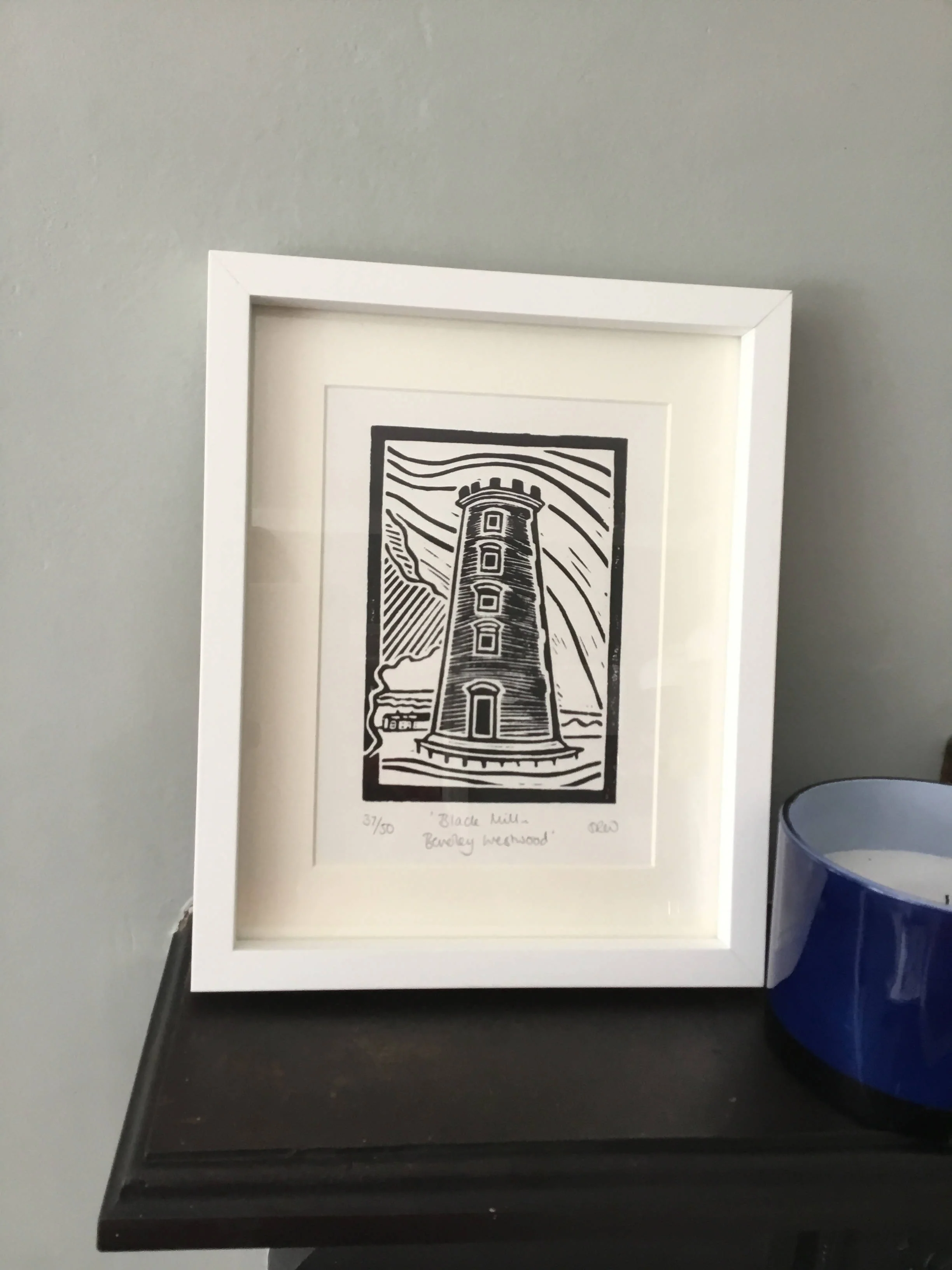 Black Mill - Beverley Framed Lino Cut Print - Image 10