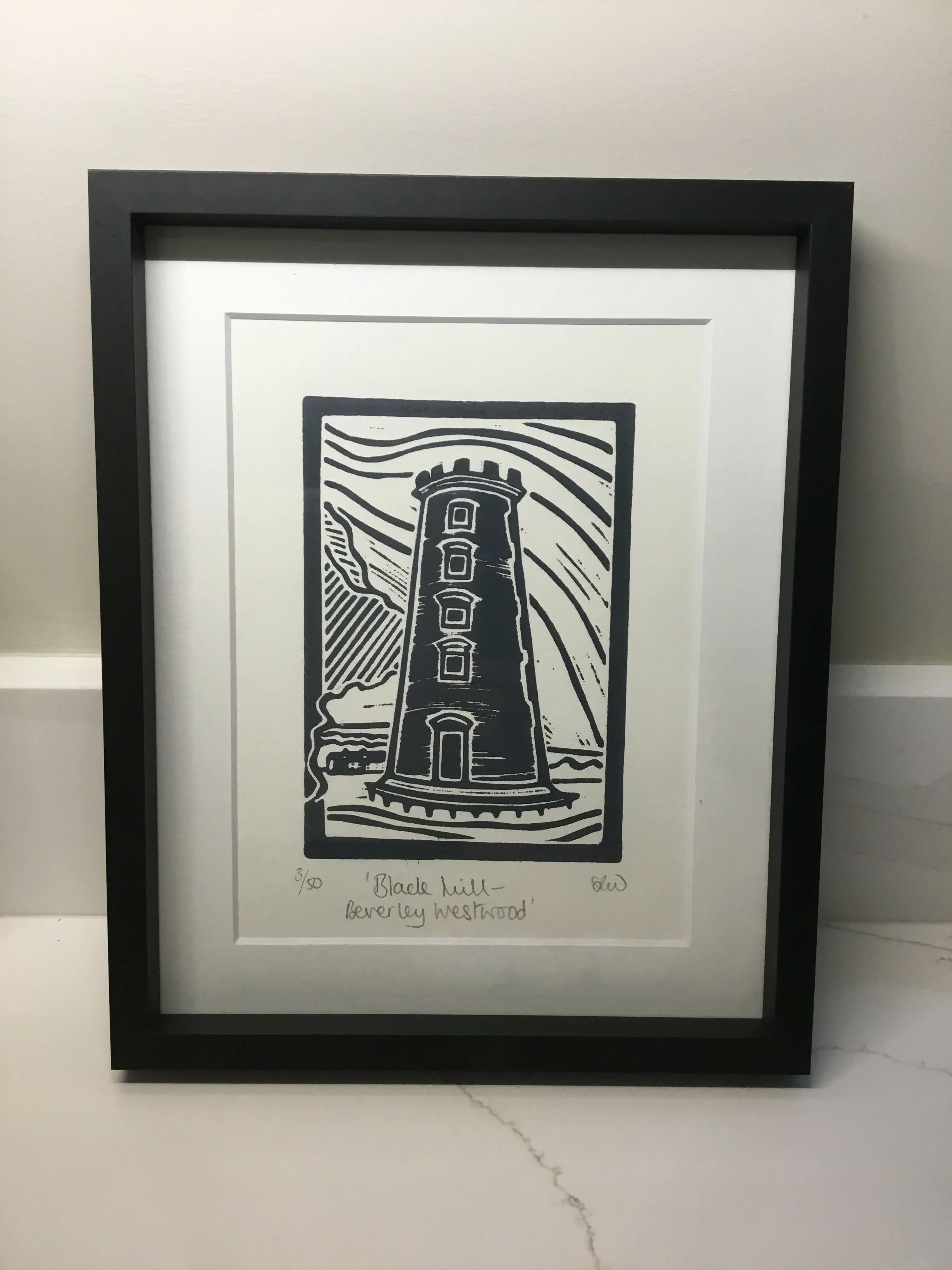 Black Mill - Beverley Framed Lino Cut Print - Image 12
