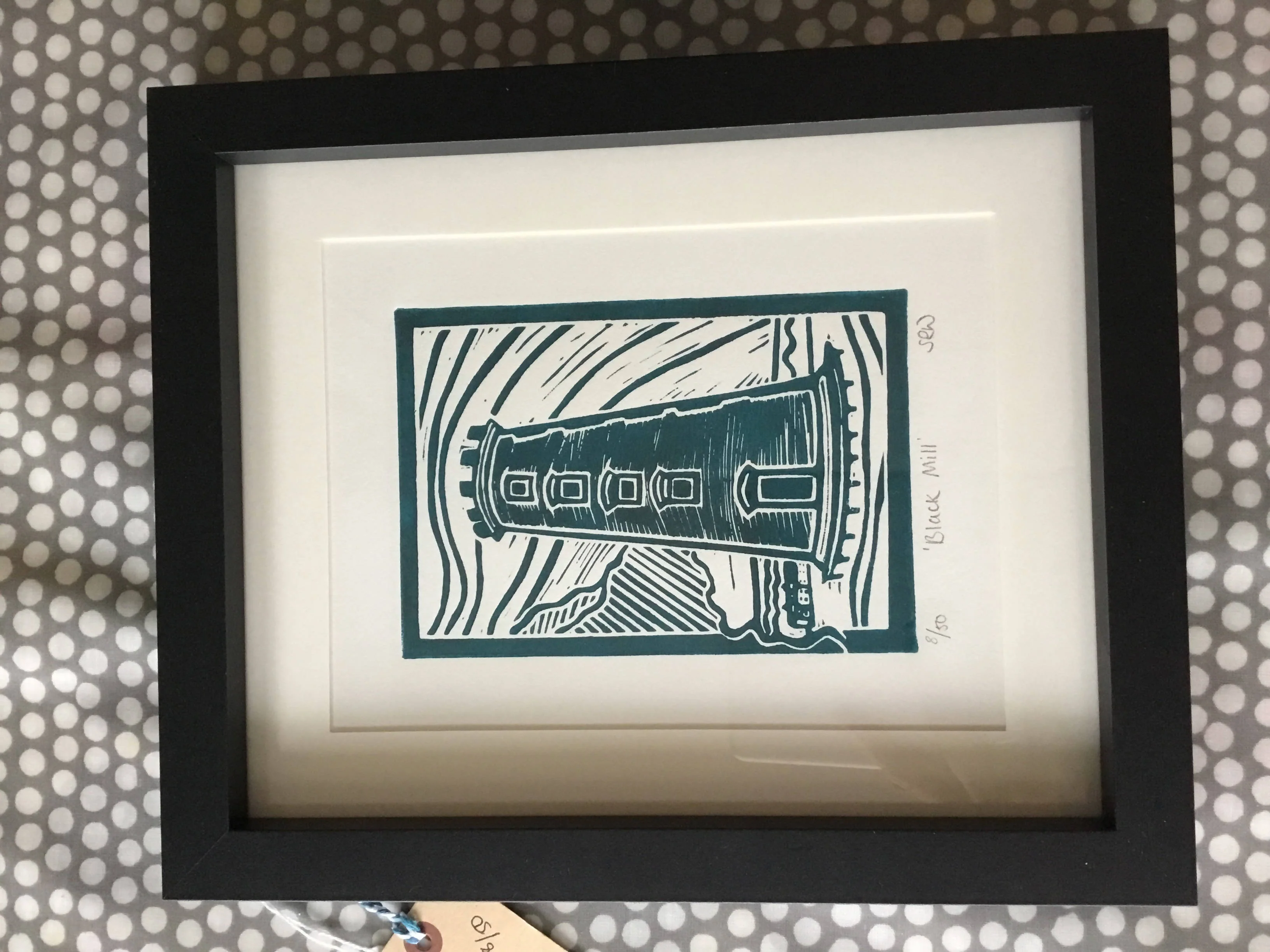 Black Mill - Beverley Framed Lino Cut Print - Image 5