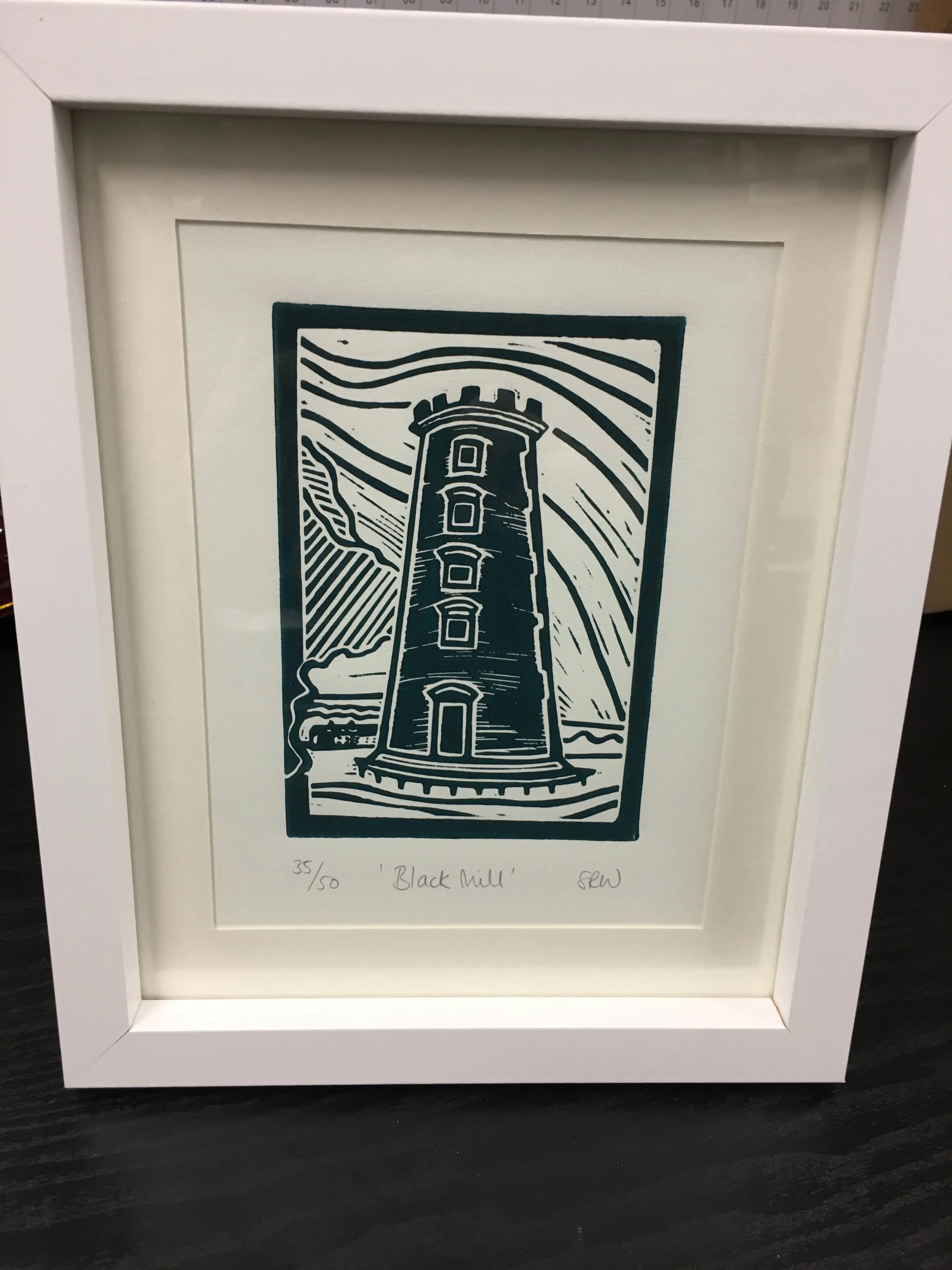 Black Mill - Beverley Framed Lino Cut Print - Image 6