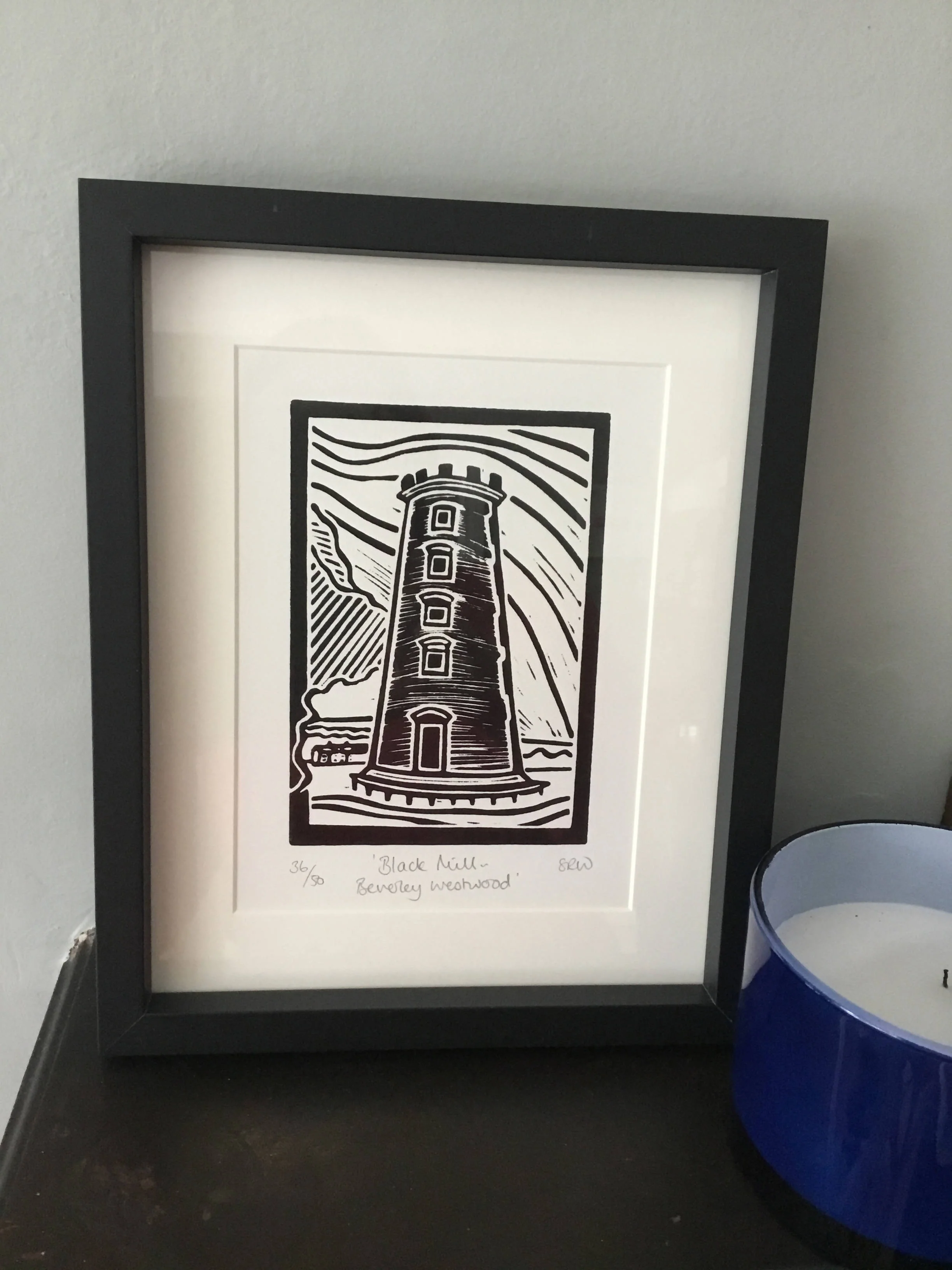 Black Mill - Beverley Framed Lino Cut Print - Image 9