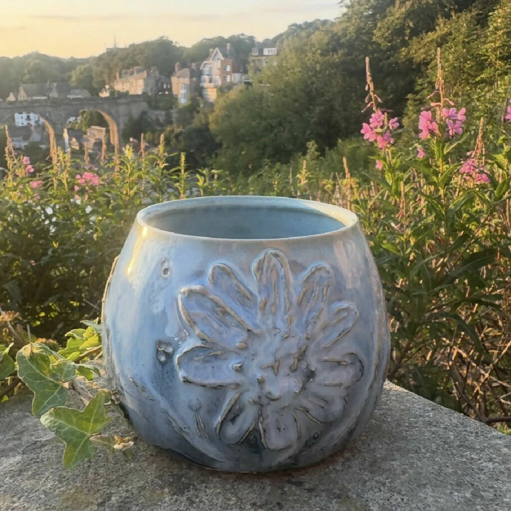 Blue Floral Bowl - Image 3