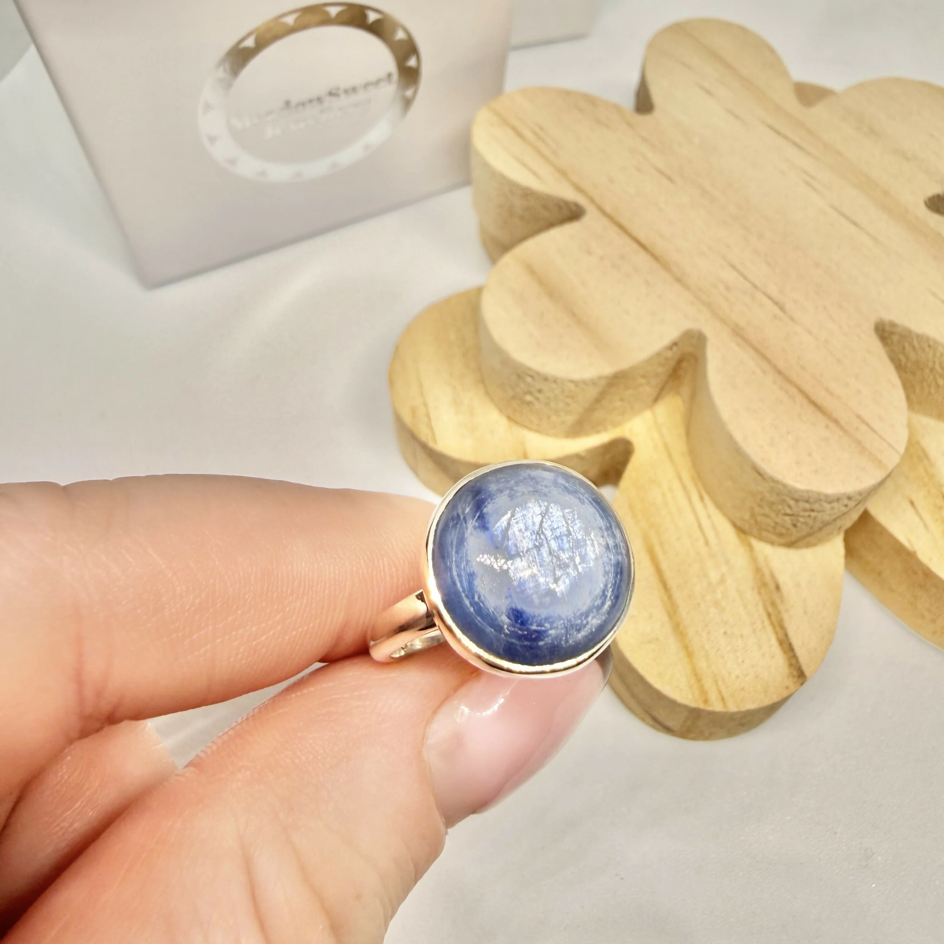 BLUE KYANITE RING SIZE Q - Image 2
