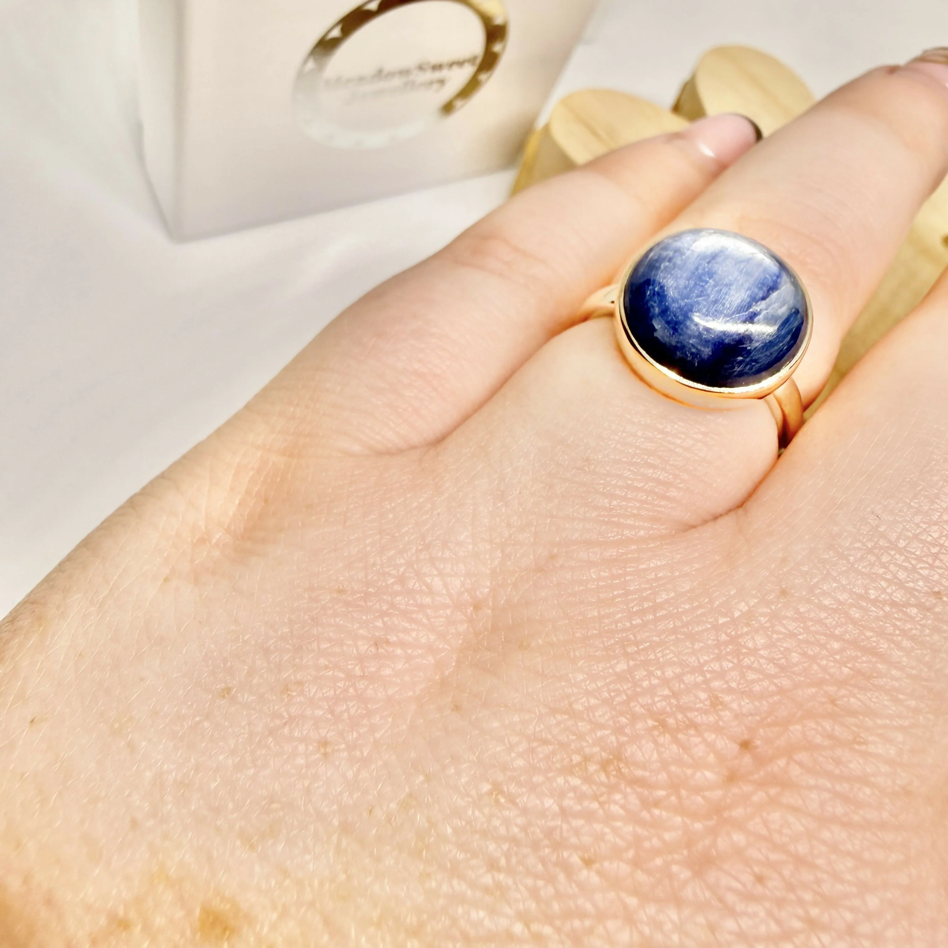 BLUE KYANITE RING SIZE Q - Image 3