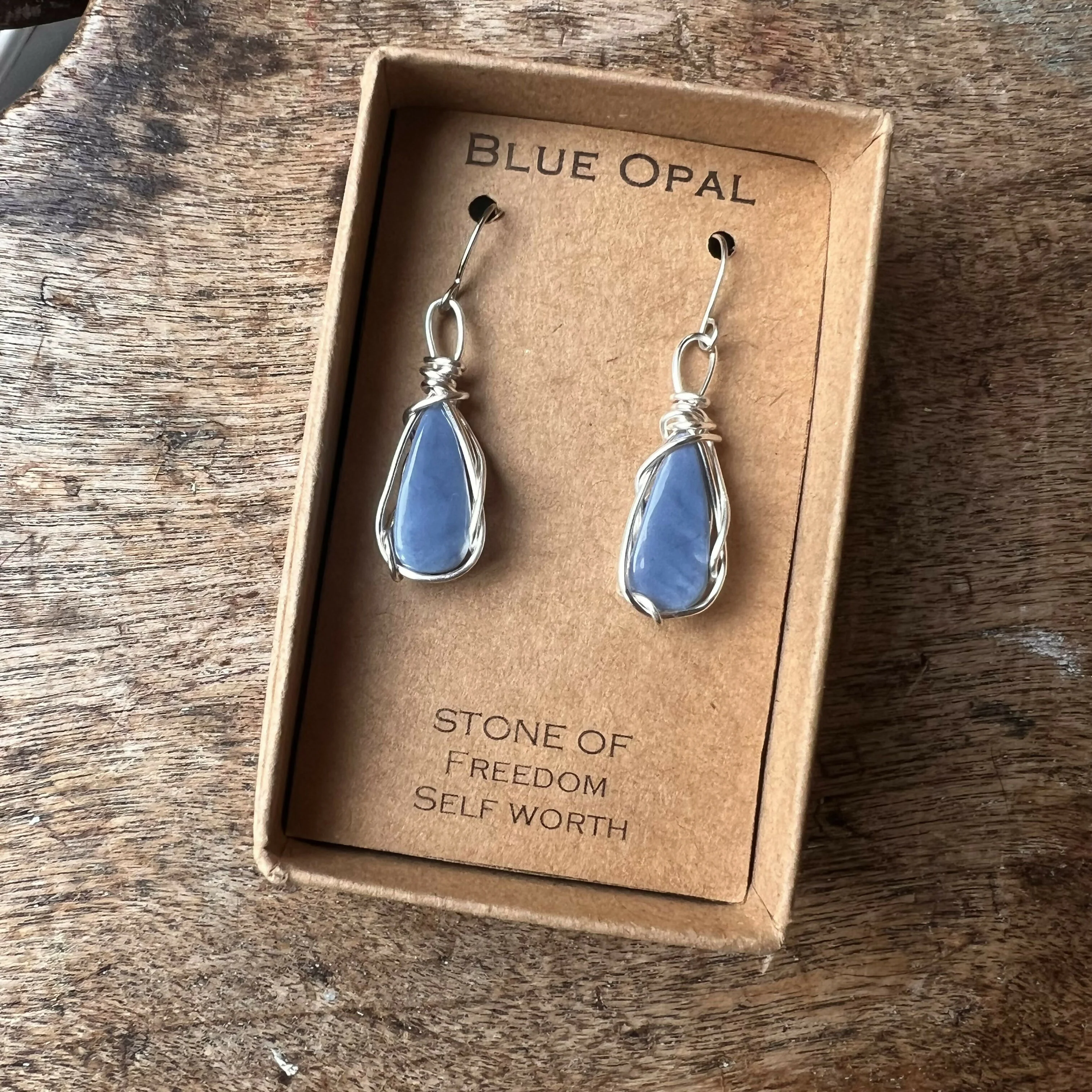 Blue Opal Earrings