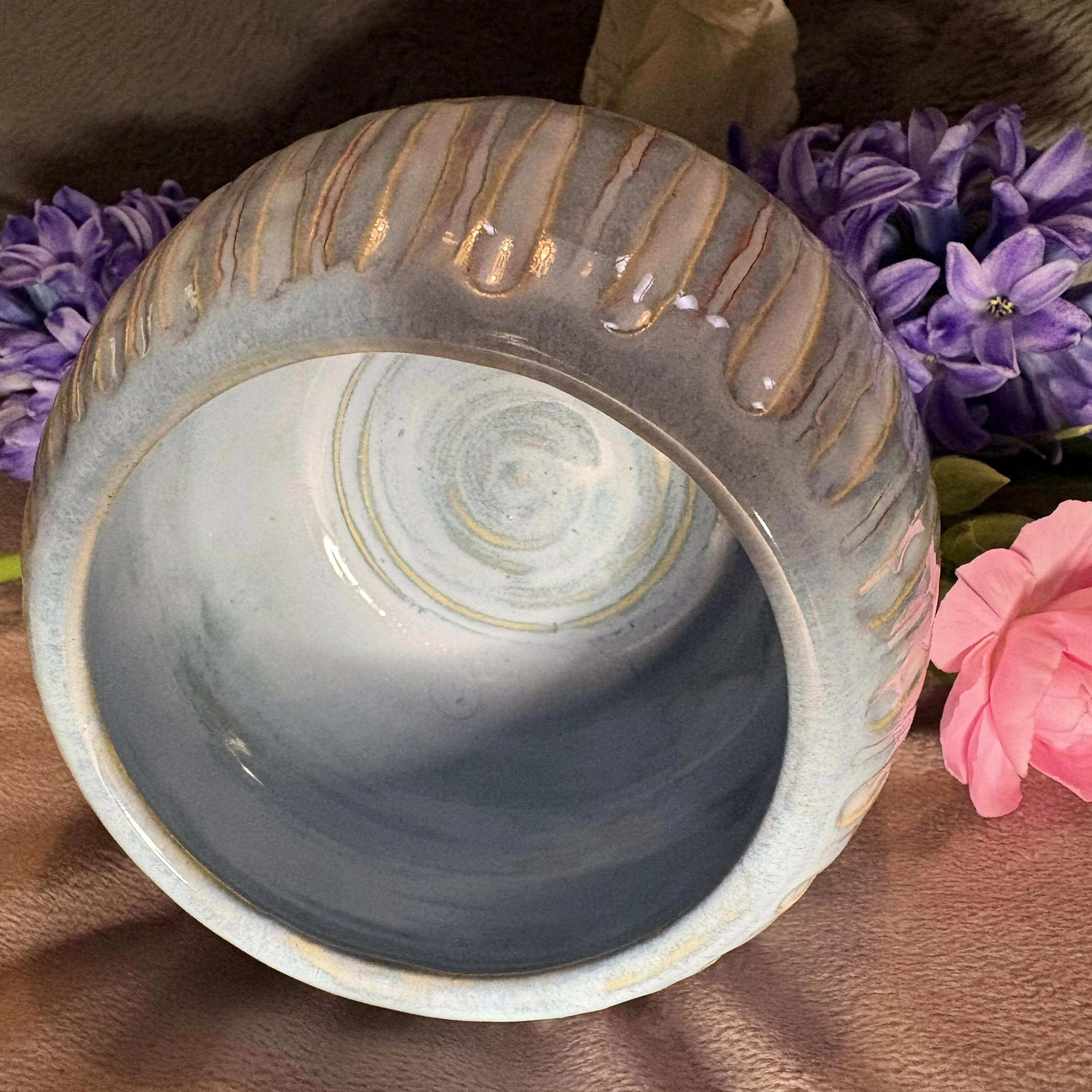 Blue Ridged Bowl - Image 3