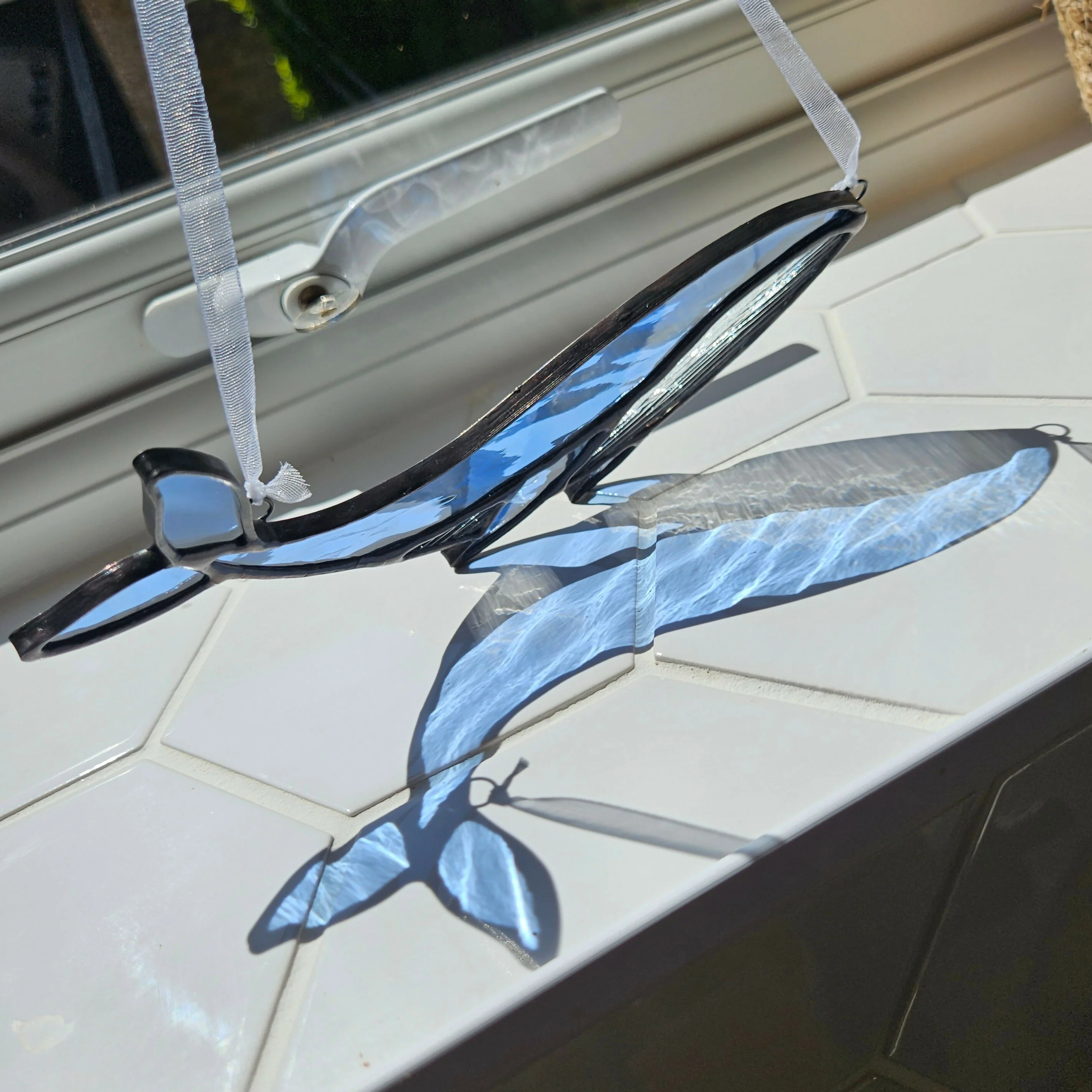 Blue Whale Stained Glass Suncatcher - Image 3
