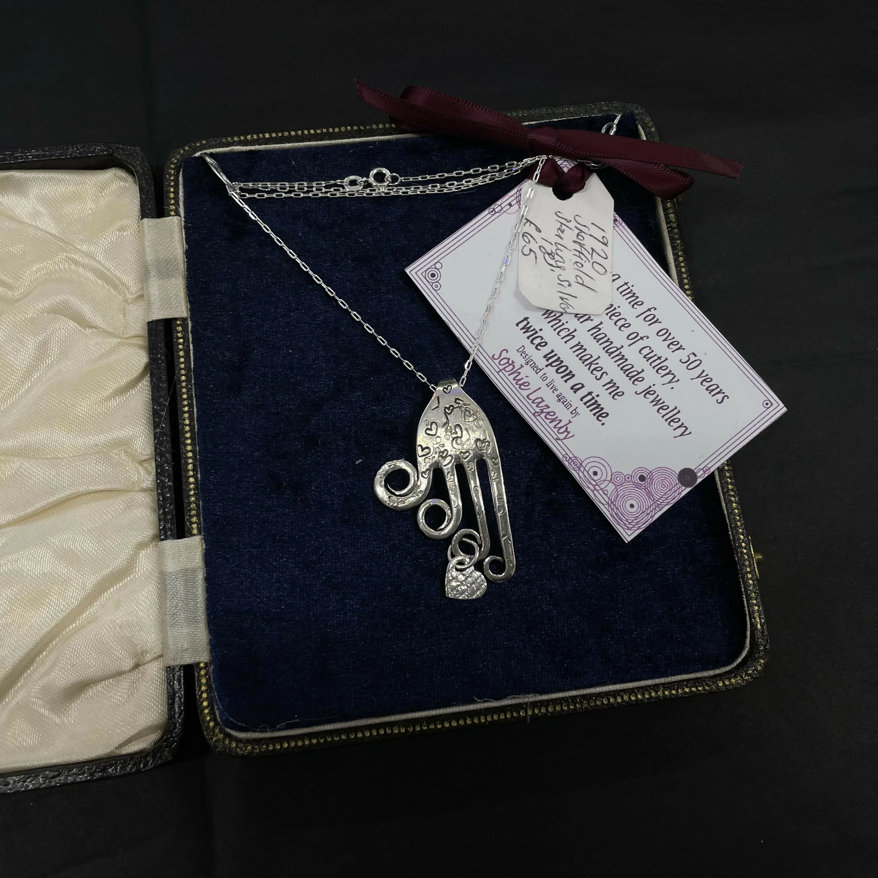 Boxed Sterling Silver Cutlery Necklace - Image 2