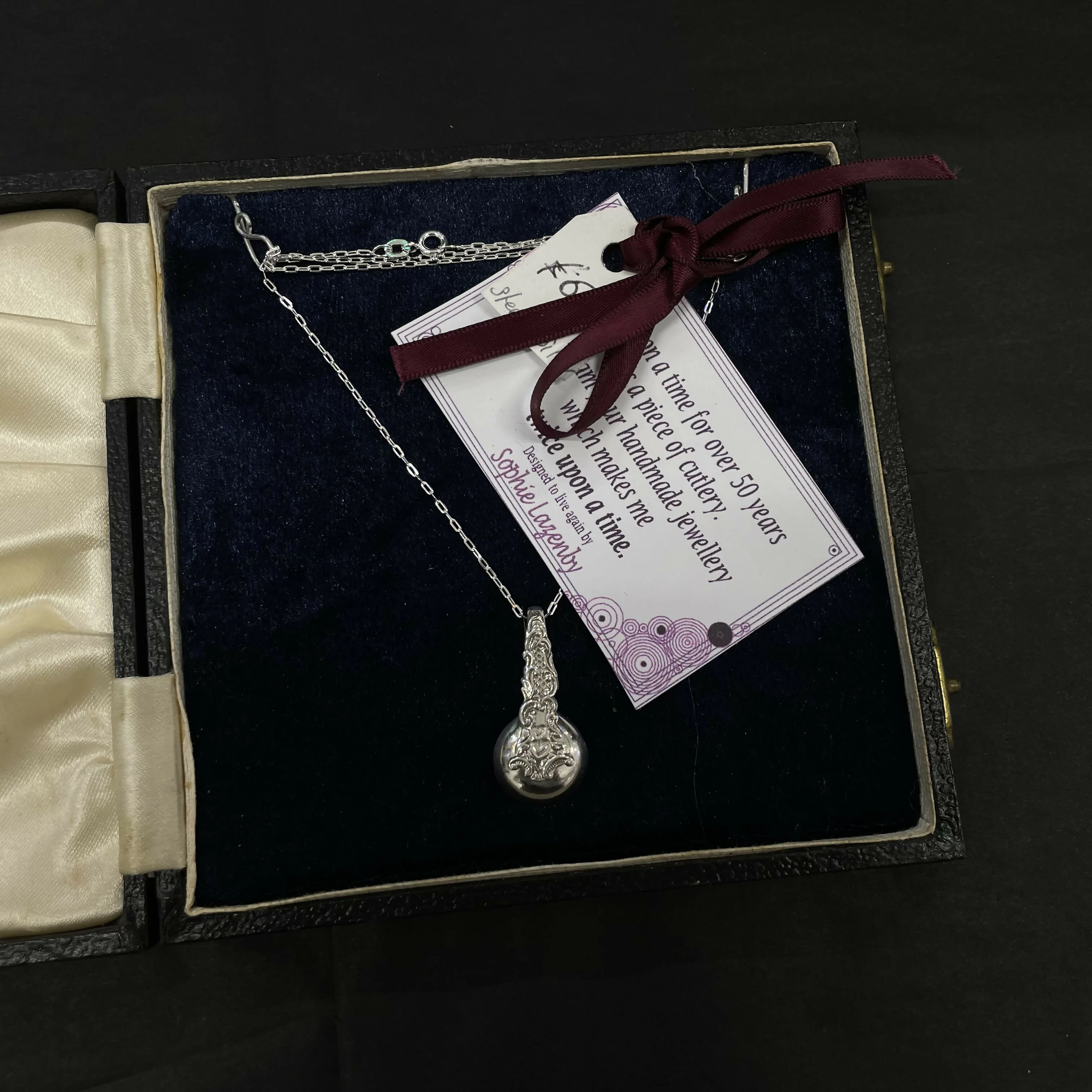 Boxed Sterling Silver Cutlery Necklace - Image 5