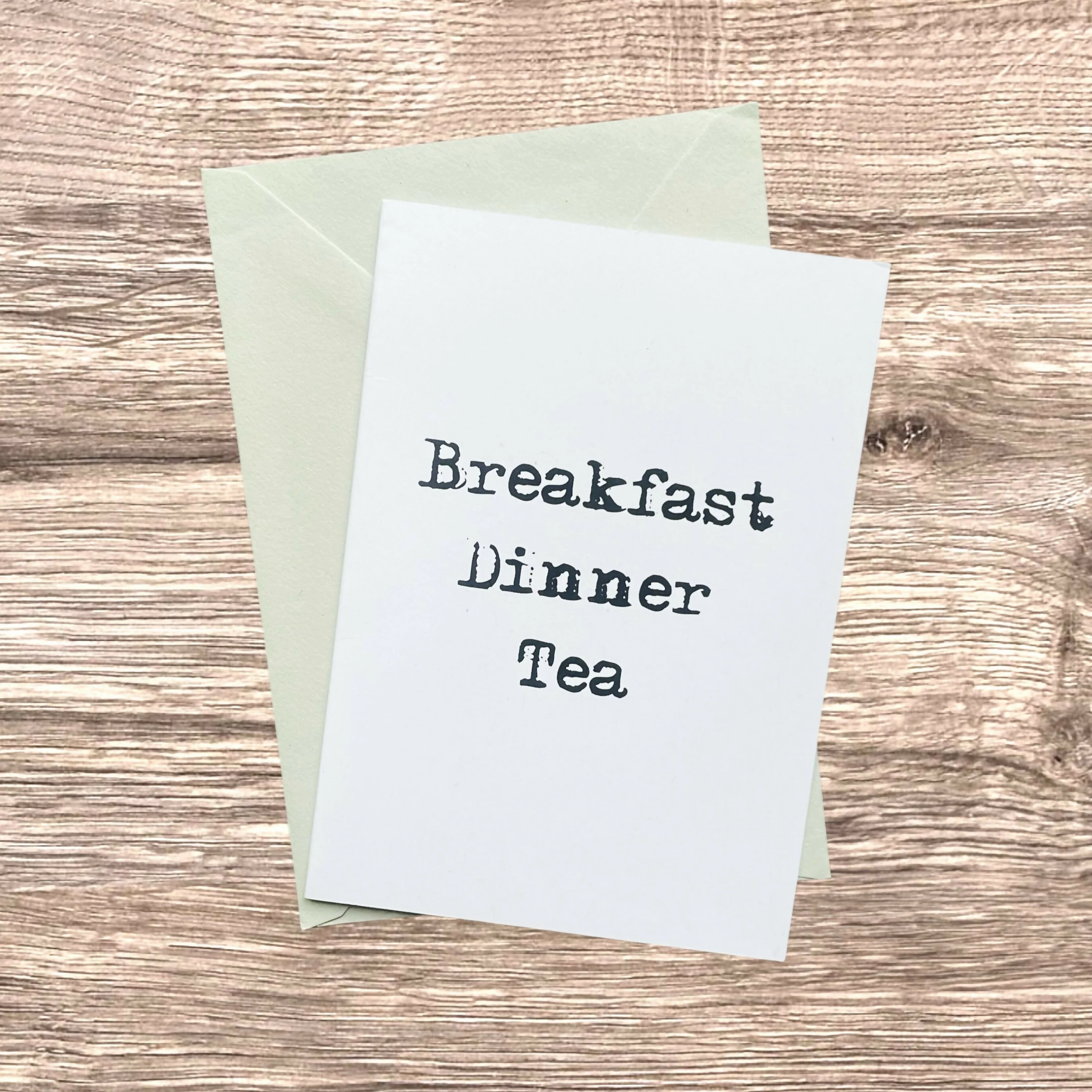 Breakfast Dinner Tea Card Plain