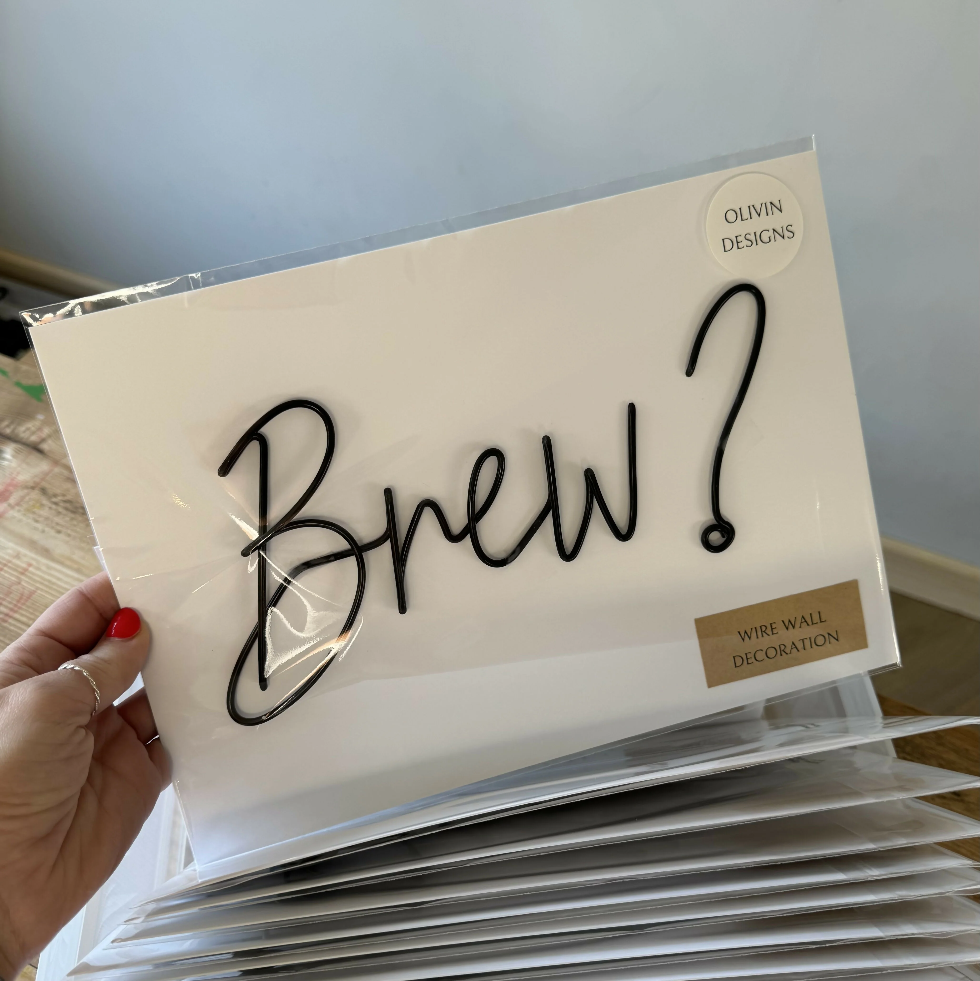 Brew? Wire Wall Sign - Image 2