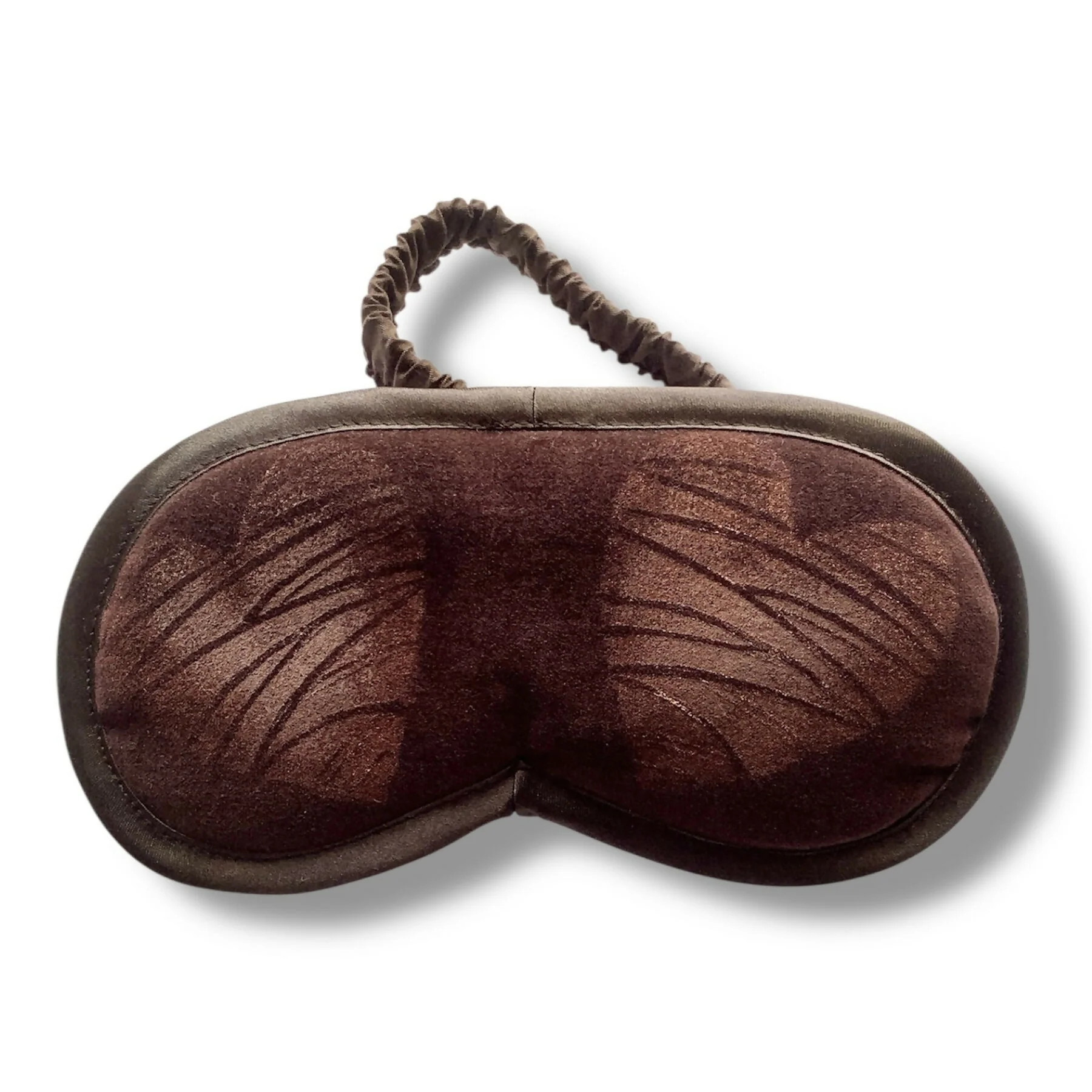 Brown Love Hearts Velvet Lavender Eye Mask - Image 3