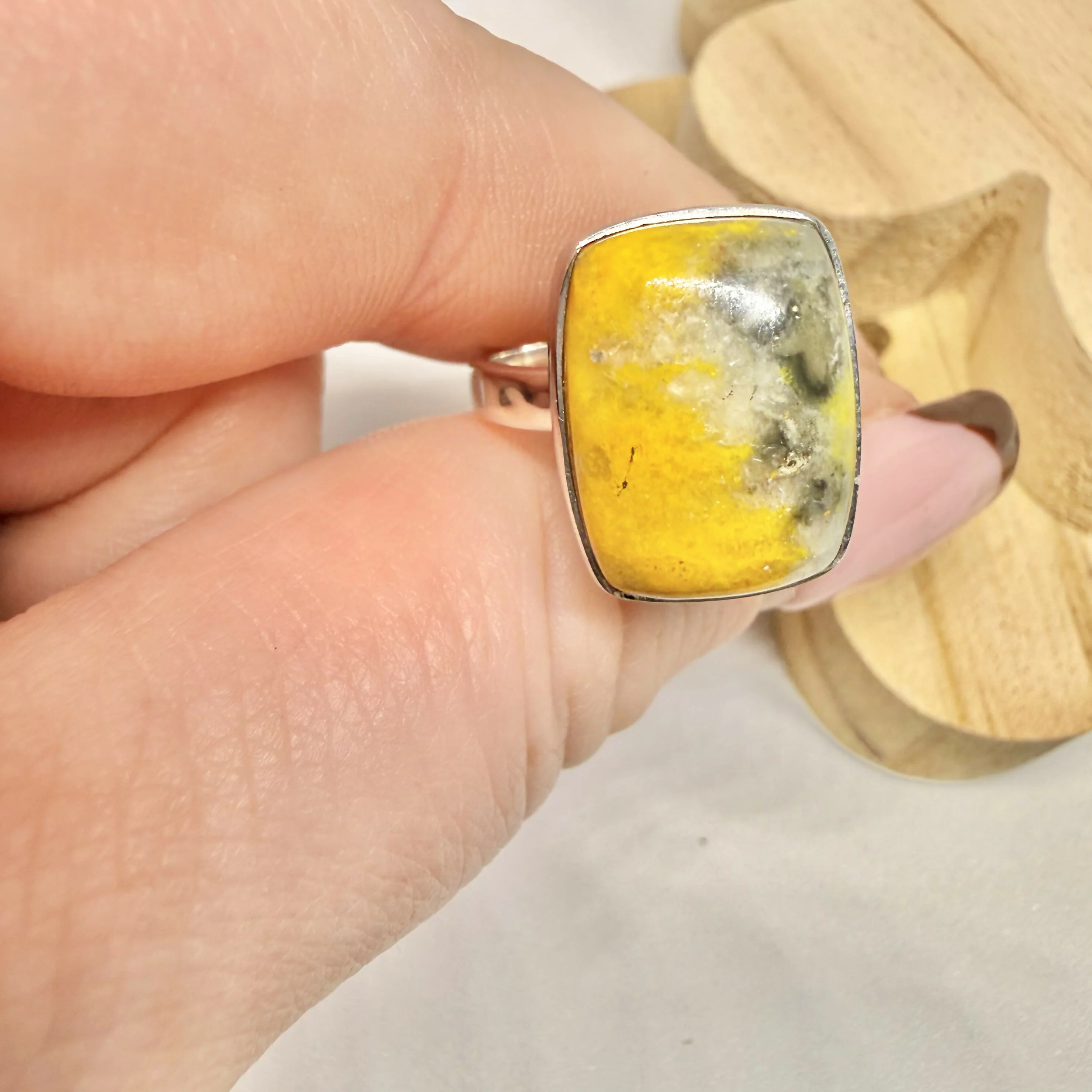 BUMBLEBEE JASPER RING SIZE N - Image 2