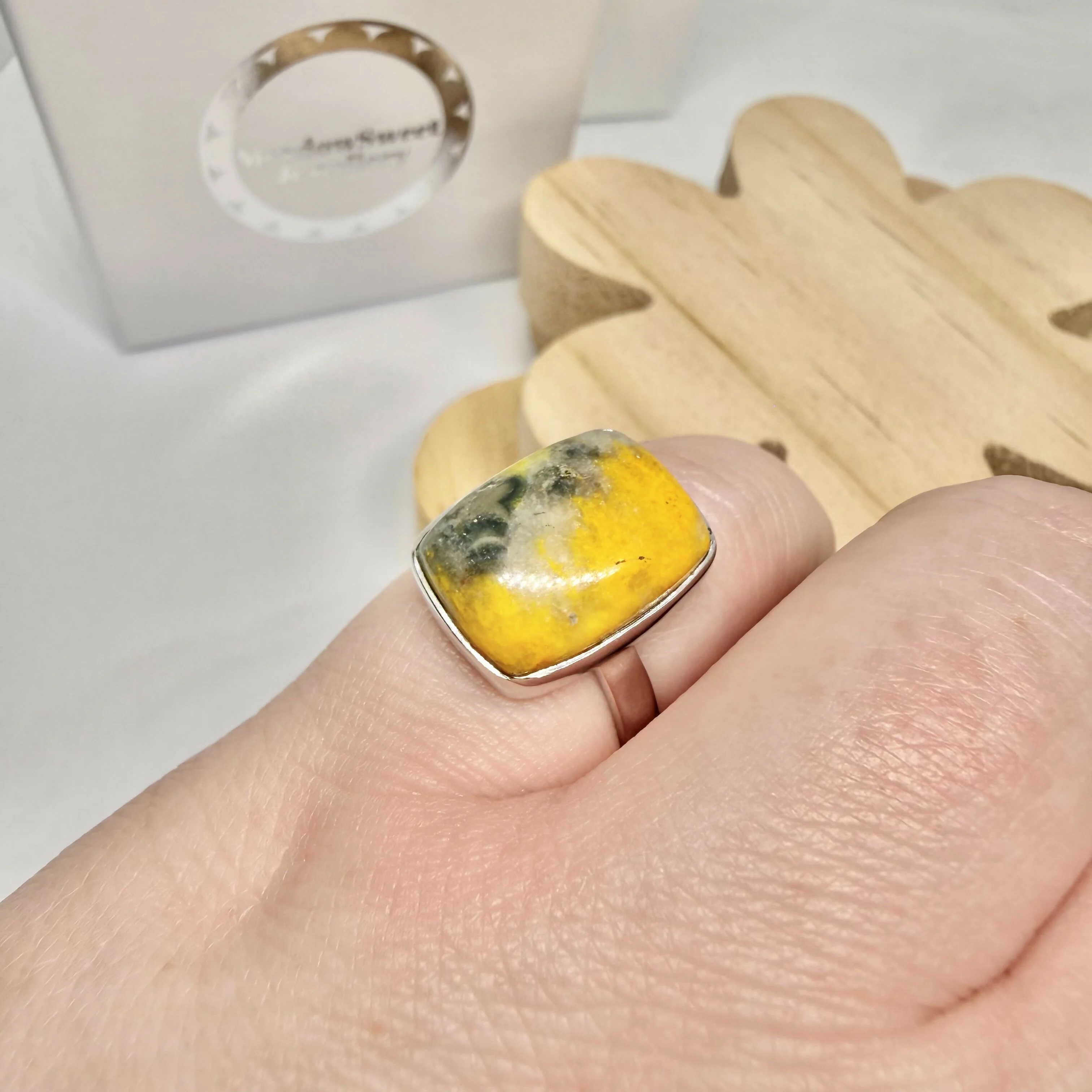 BUMBLEBEE JASPER RING SIZE N - Image 3