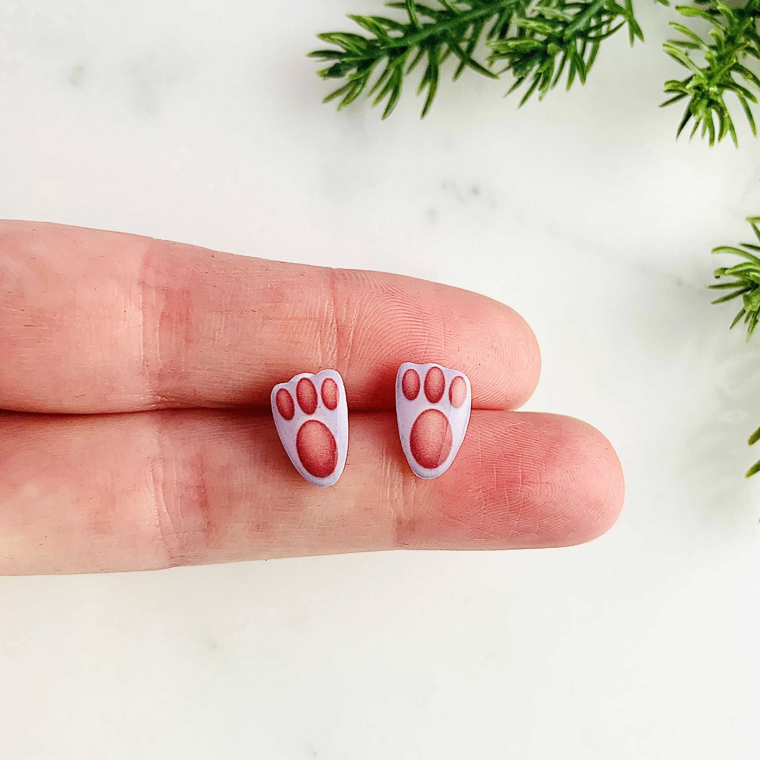 Bunny Feet Stud Earrings - Image 5