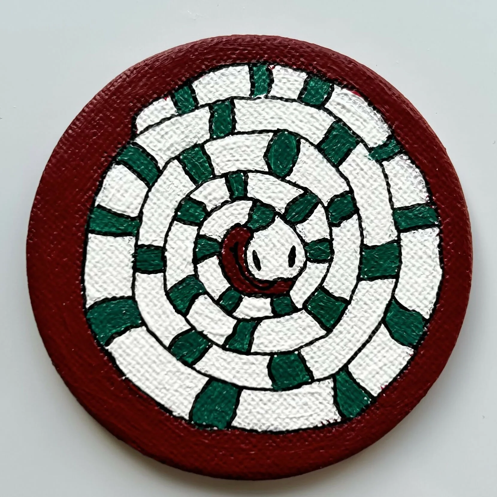 Candy Cane Snake Magnets Original Artwork - Image 4