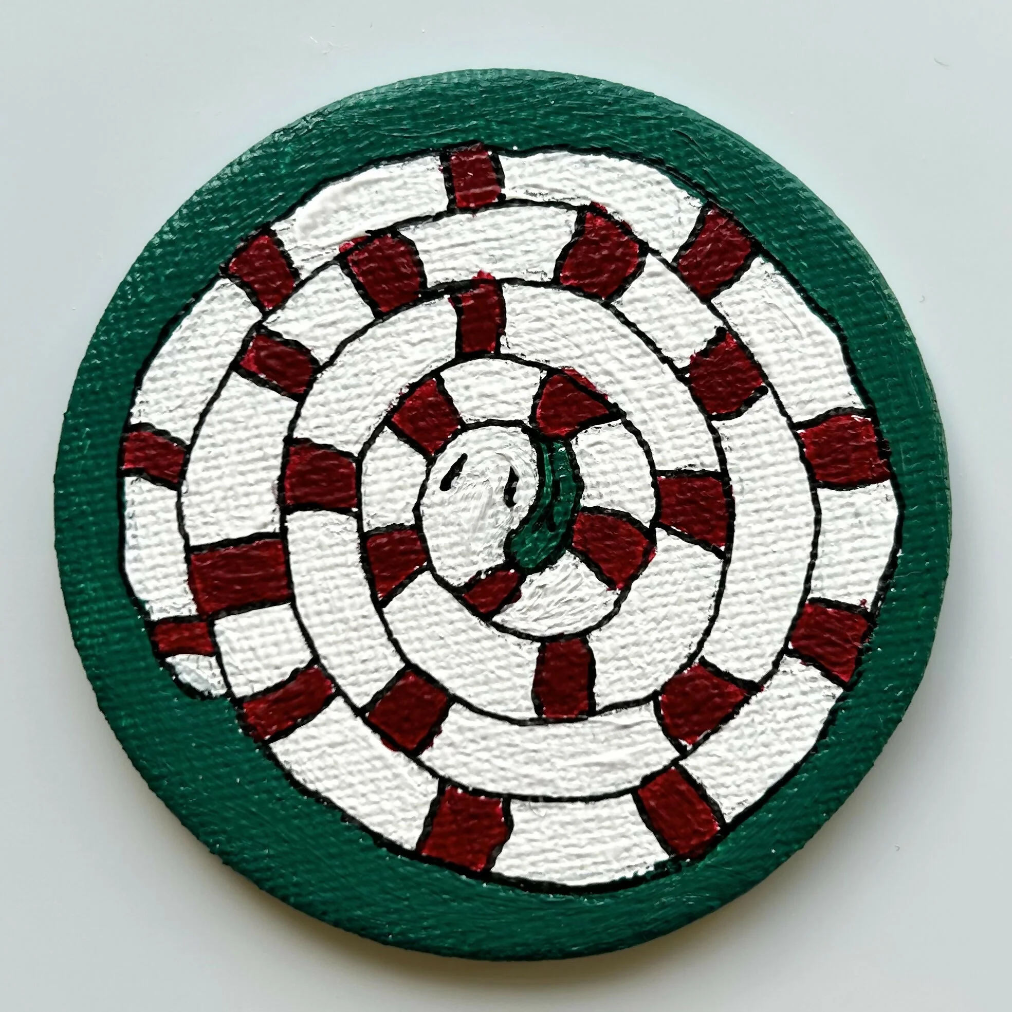 Candy Cane Snake Magnets Original Artwork - Image 5