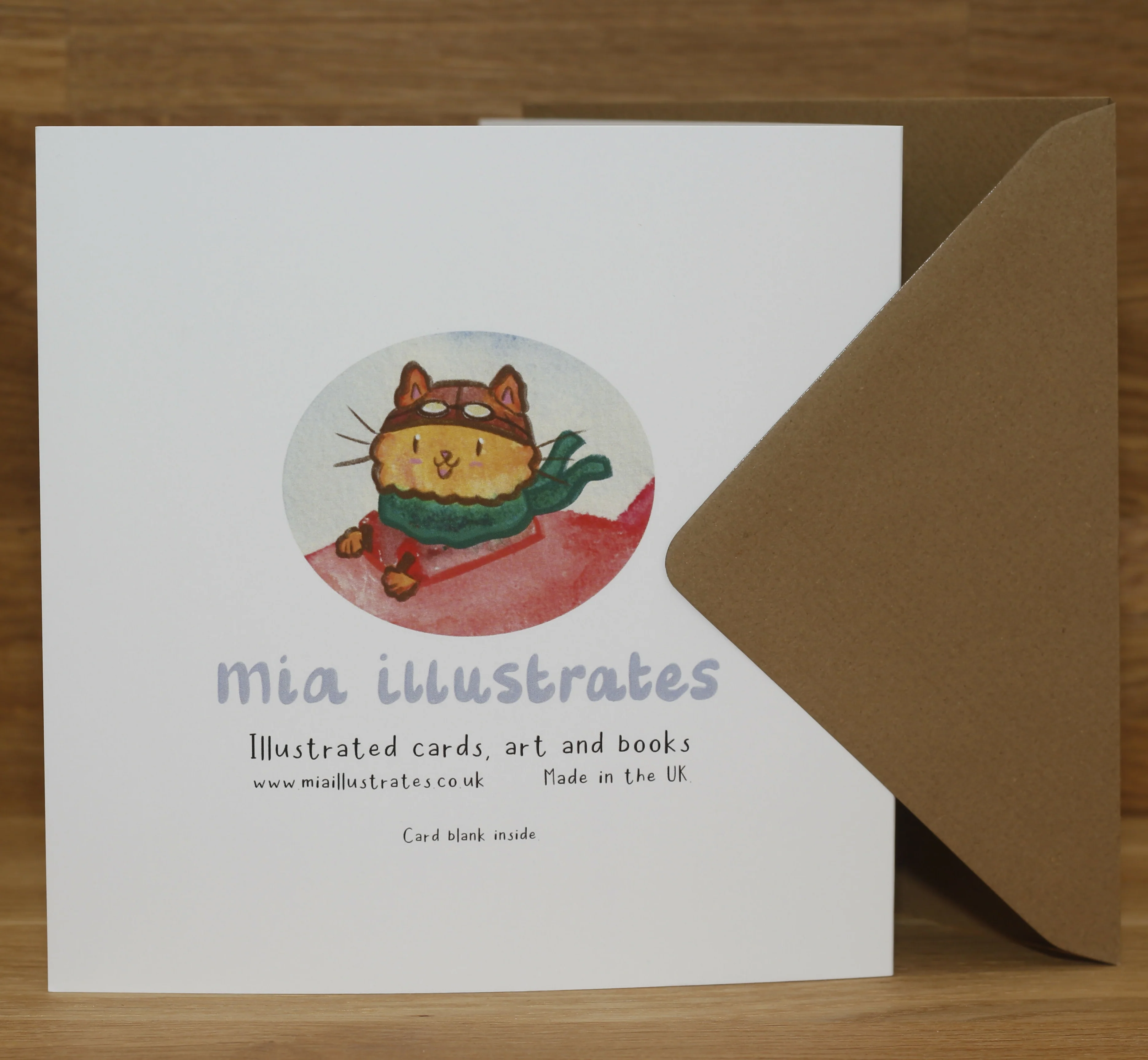 Cat Airplane Birthday Card - Image 2