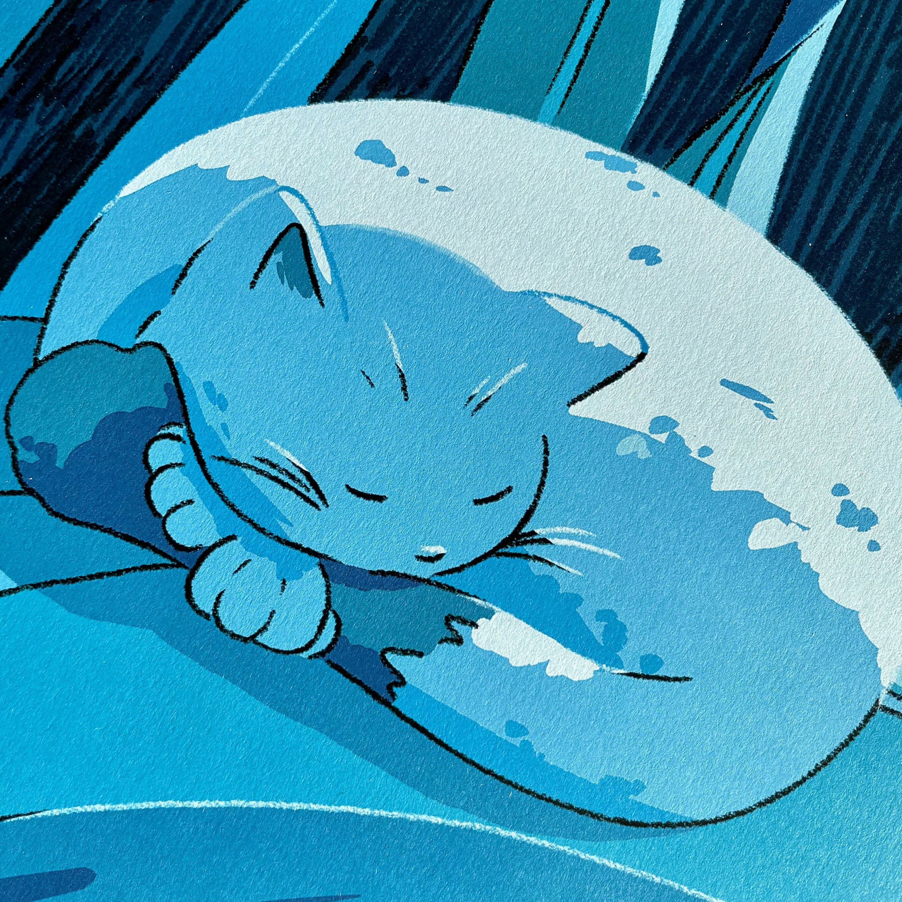 Cat Nap A3 Print - Image 2