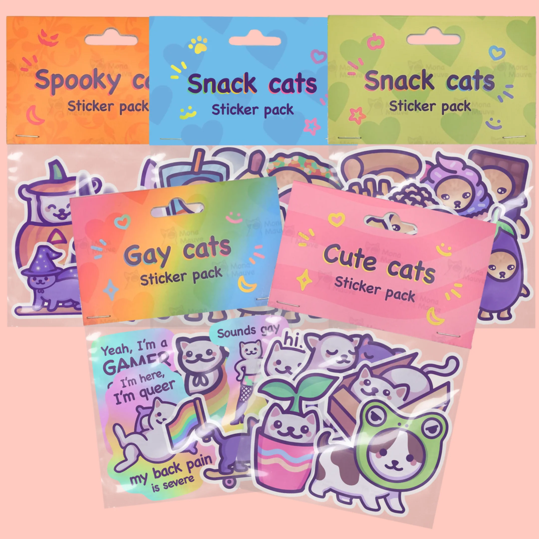 Cat Theme Sticker Packs - Various Designs - Image 2