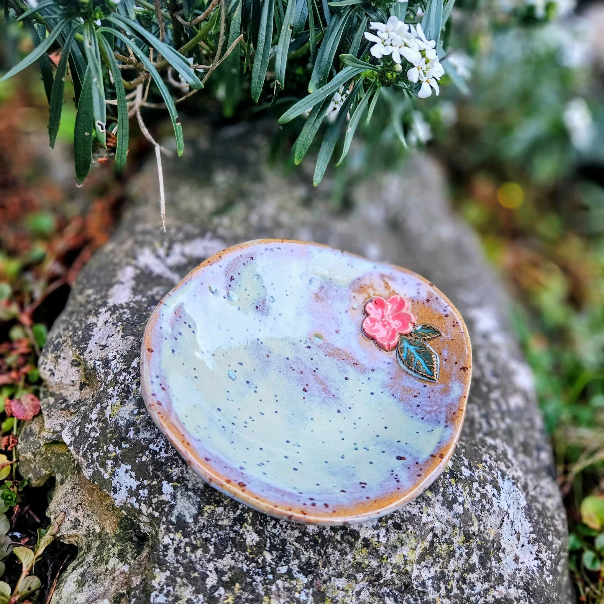 Trinket Dish With Flower Detail