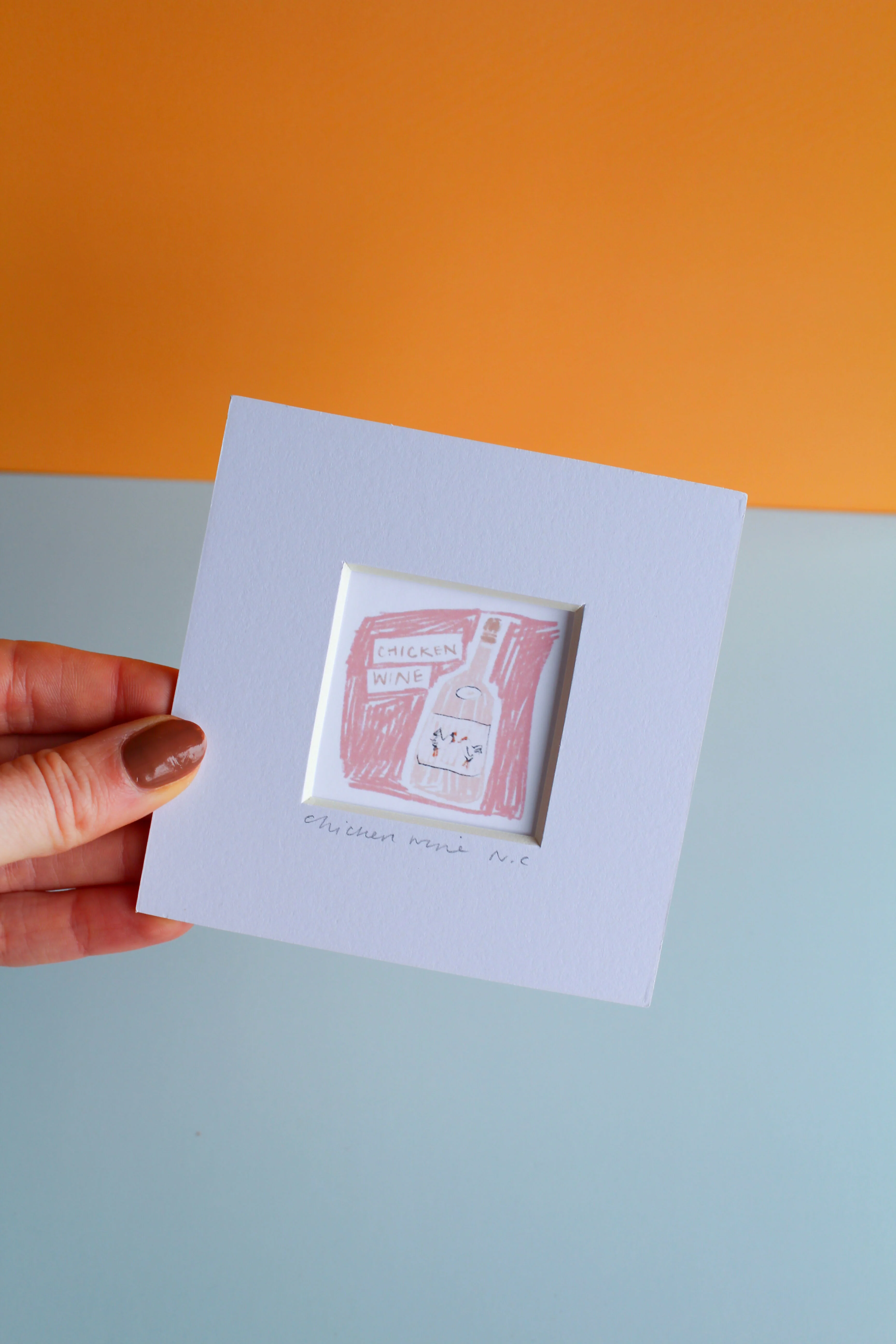Chicken Wine Mini Print - Image 2