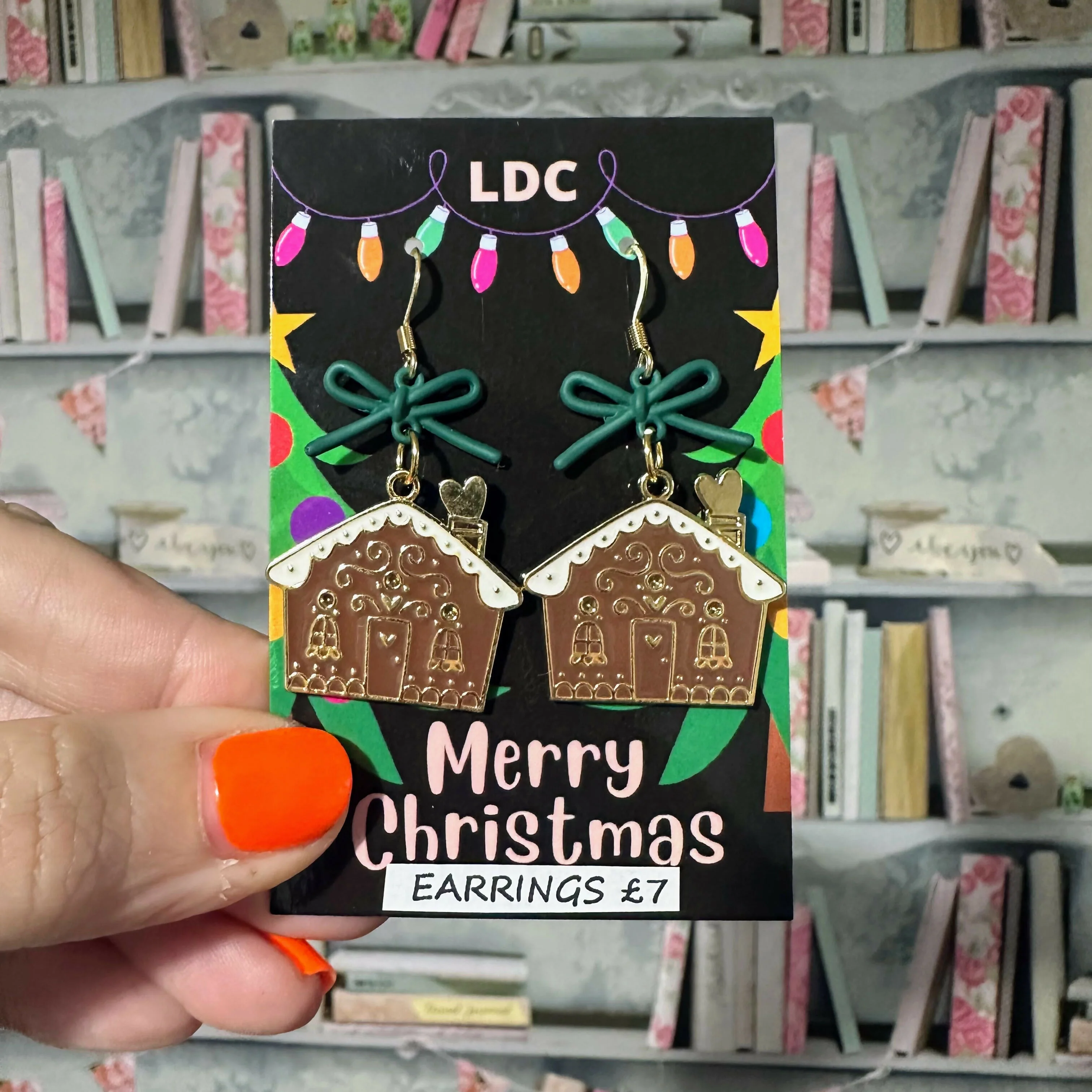 Christmas Gingerbread House Earrings