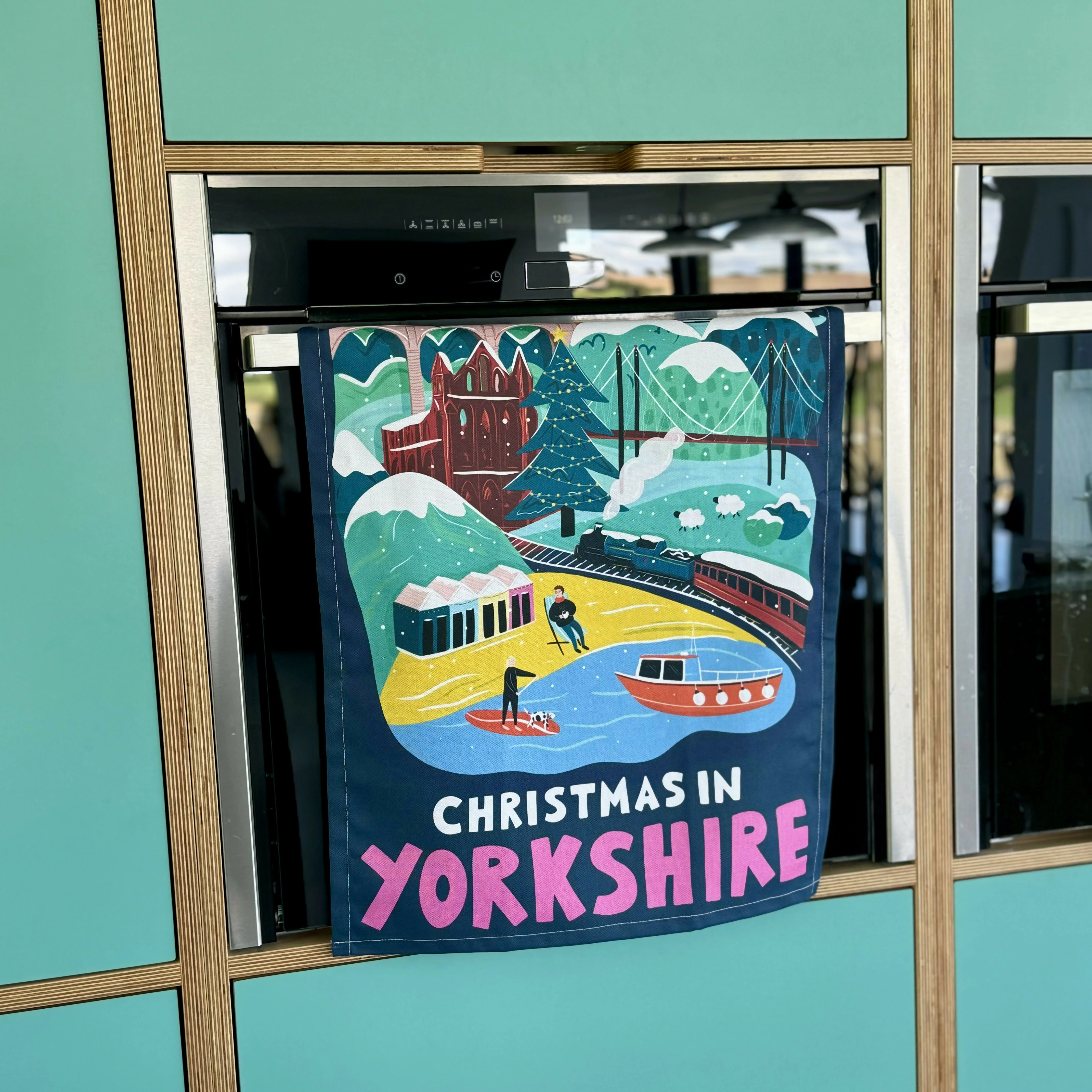 Christmas in Yorkshire Tea Towel