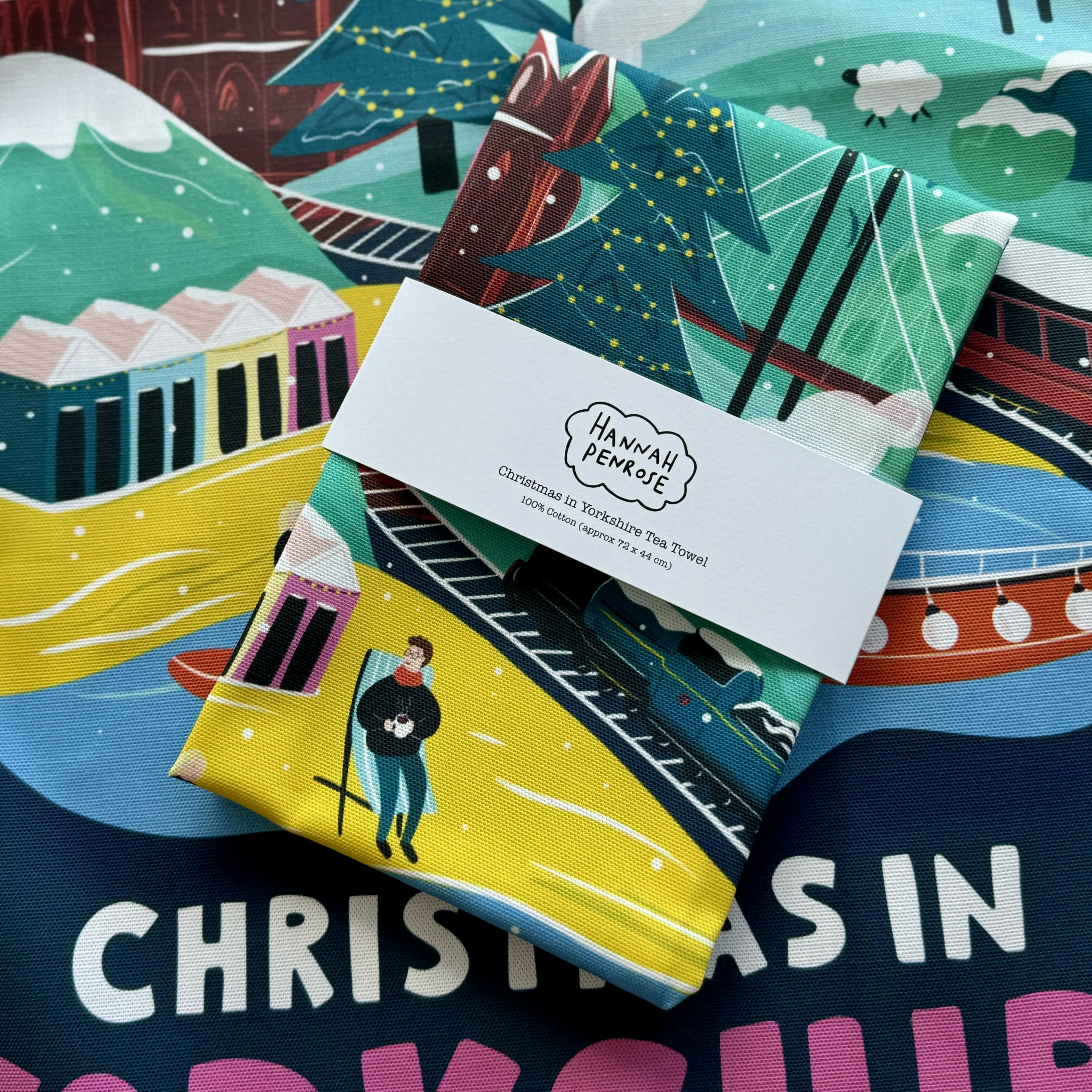 Christmas in Yorkshire Tea Towel - Image 2