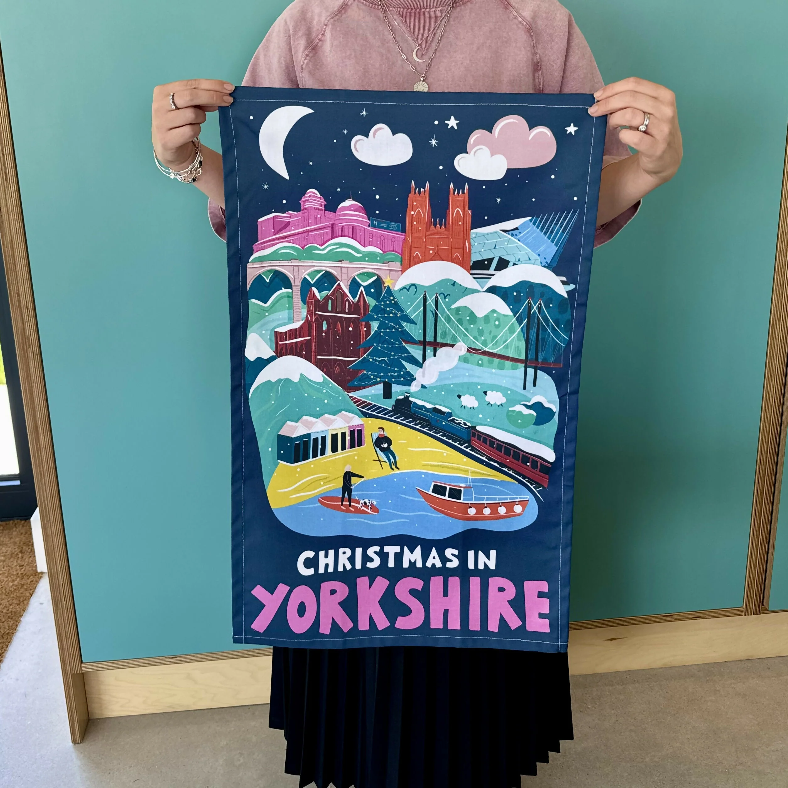 Christmas in Yorkshire Tea Towel - Image 3