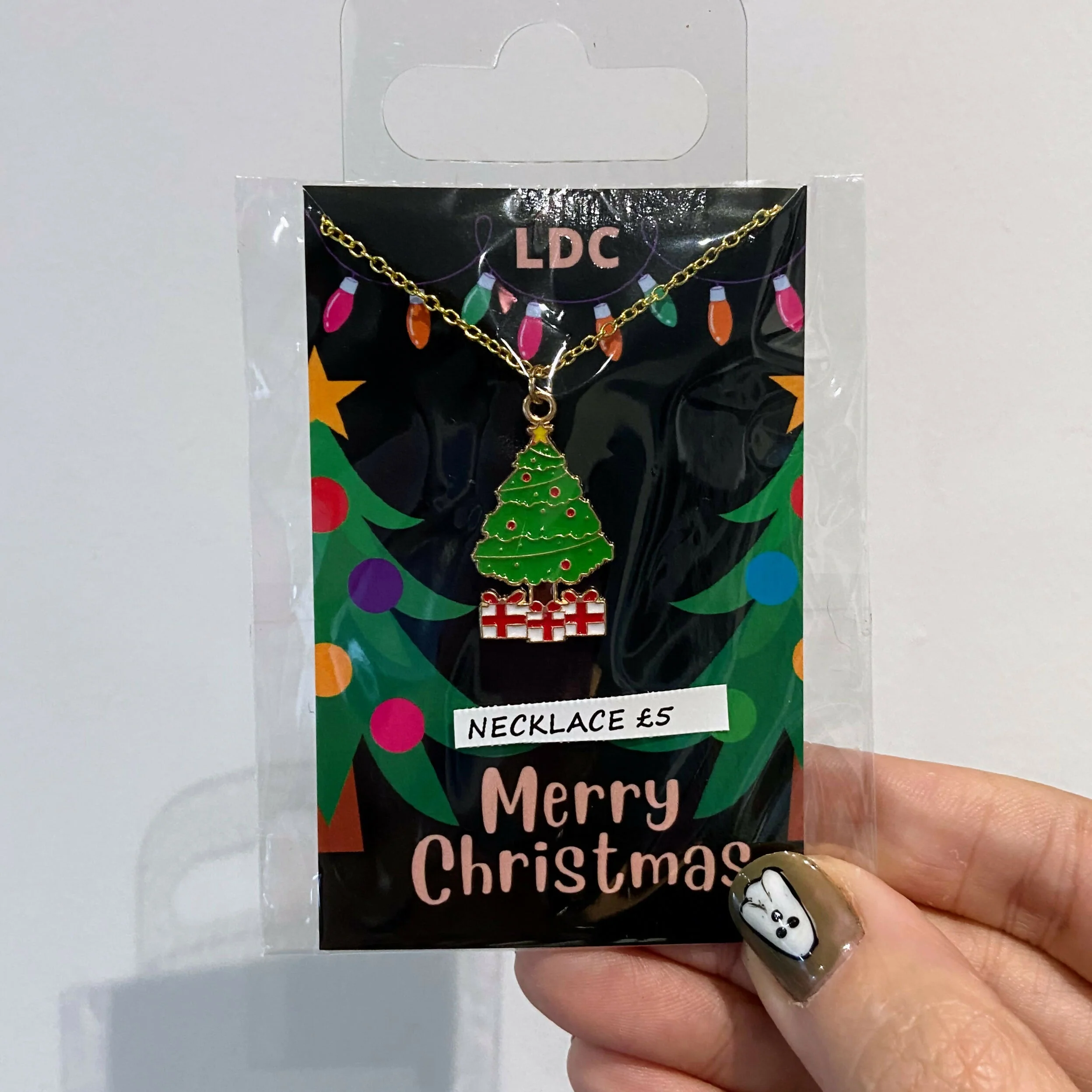 Christmas Tree Charm Necklace