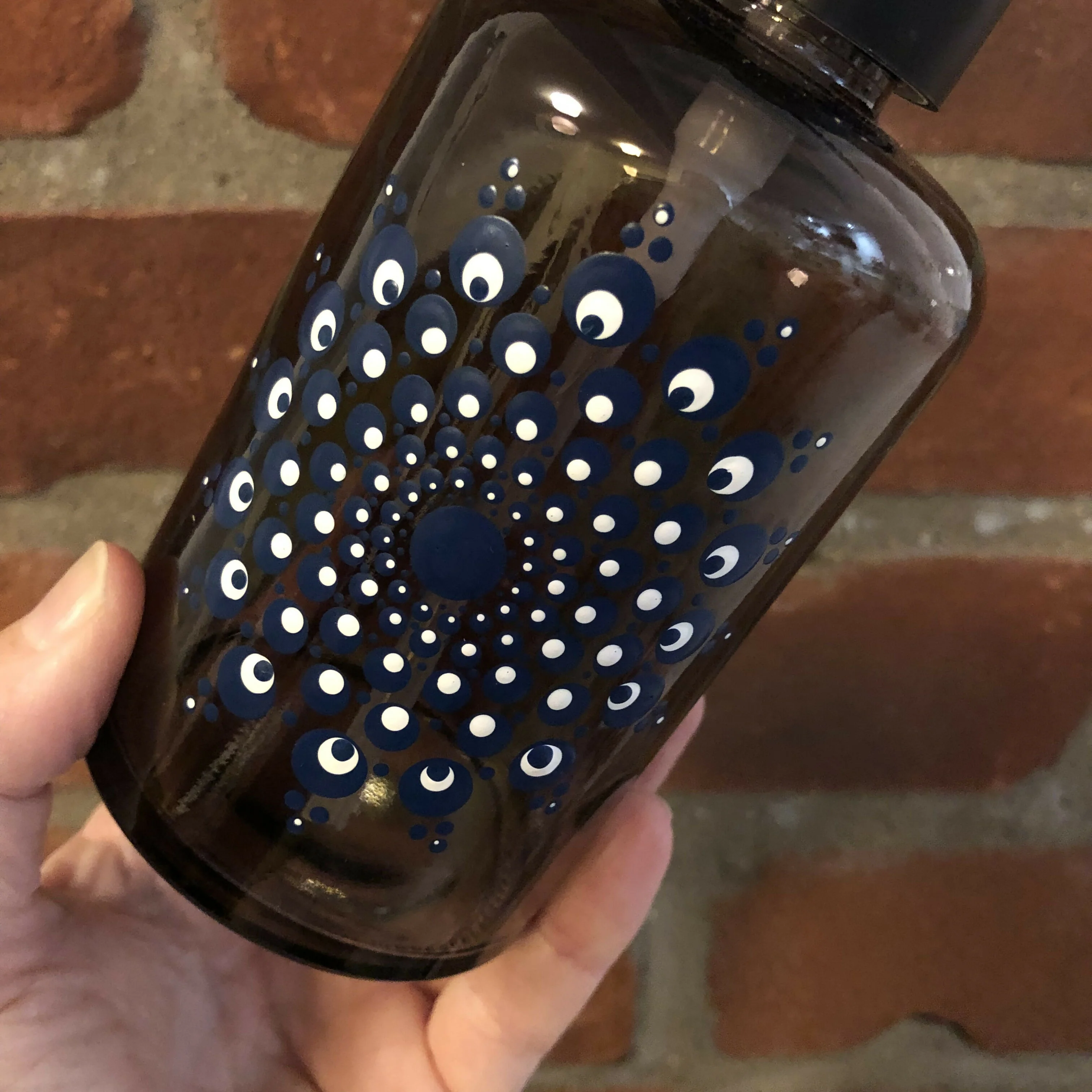 City Glass Hand-painted Soap Dispenser - Image 3