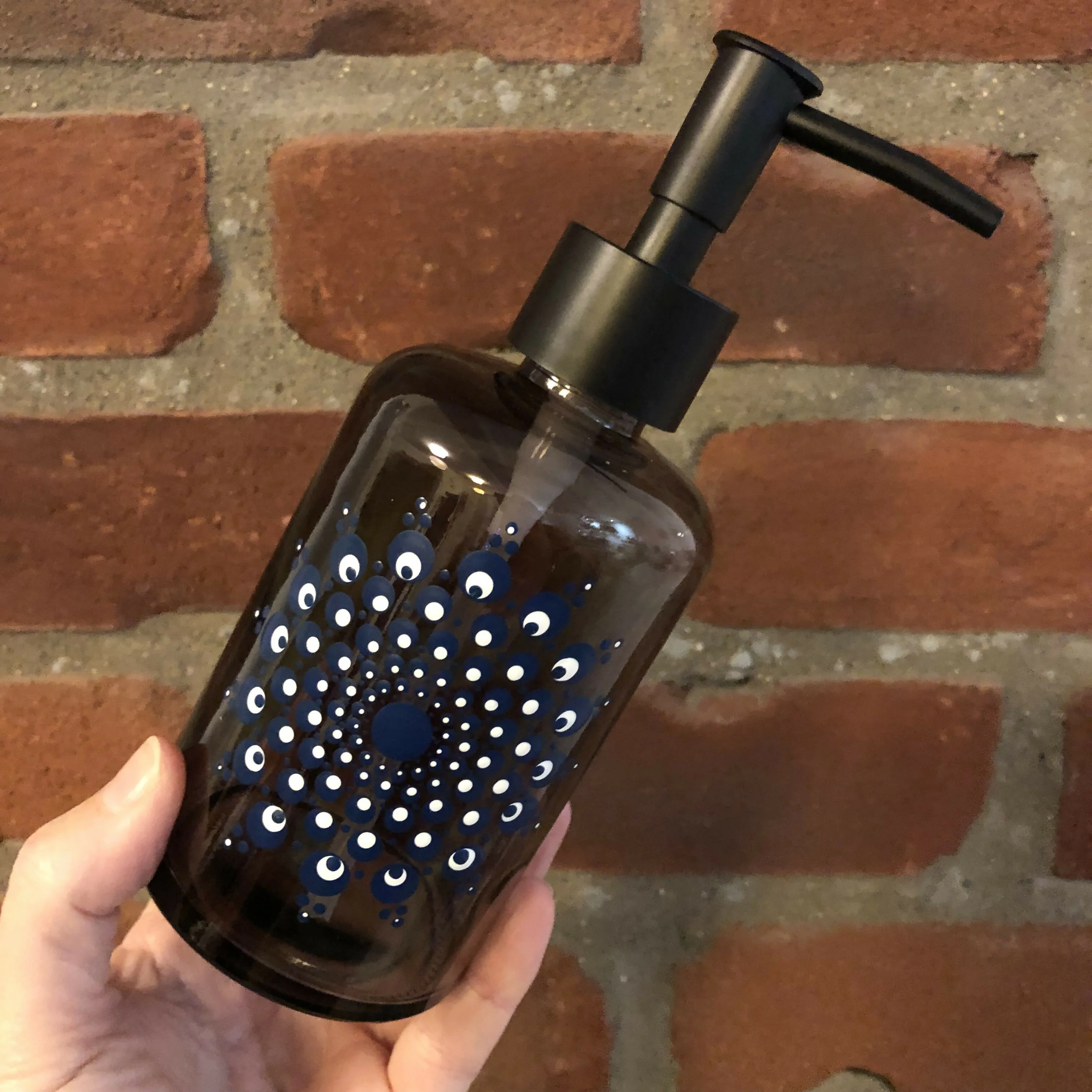 City Glass Hand-painted Soap Dispenser - Image 4