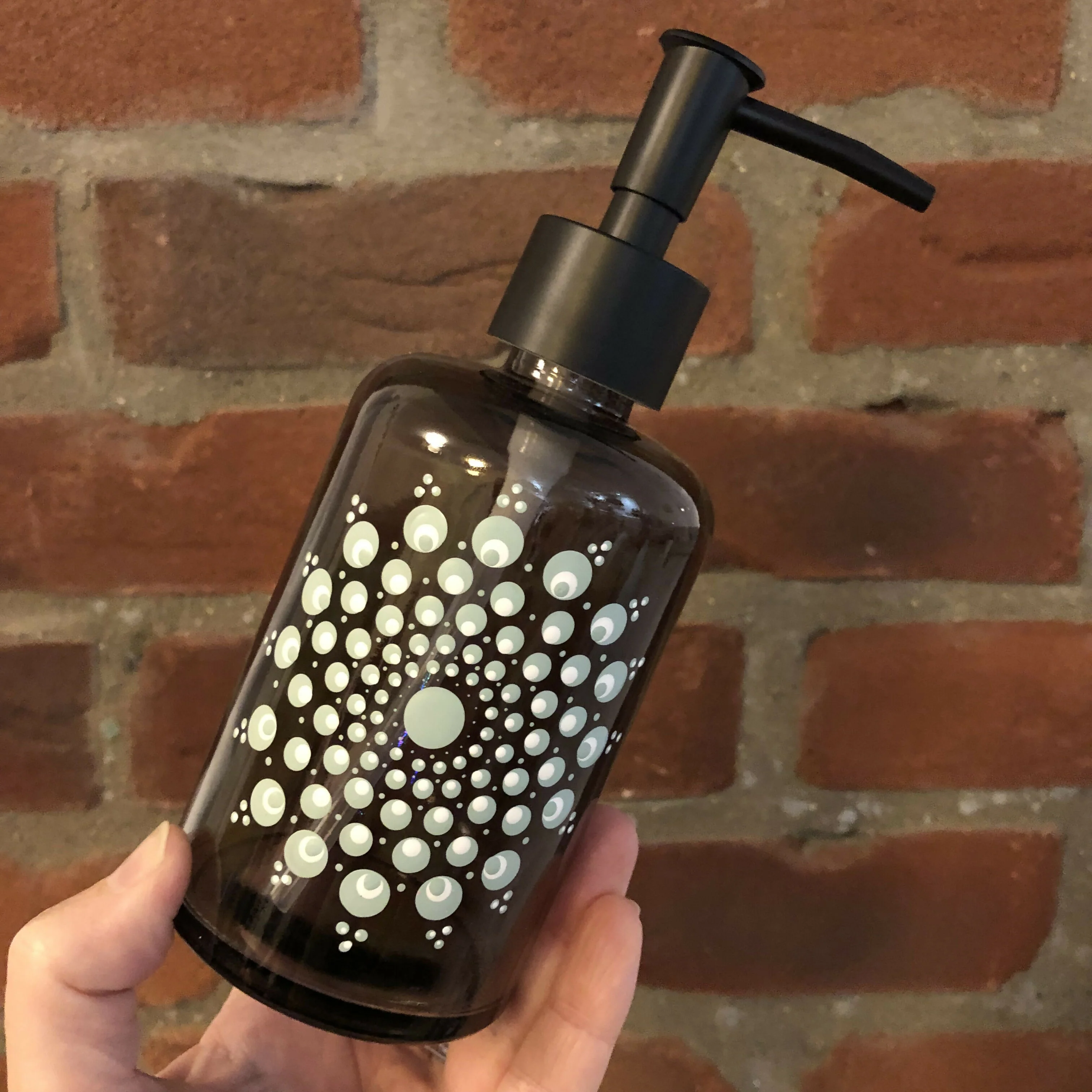 City Glass Hand-painted Soap Dispenser - Image 7