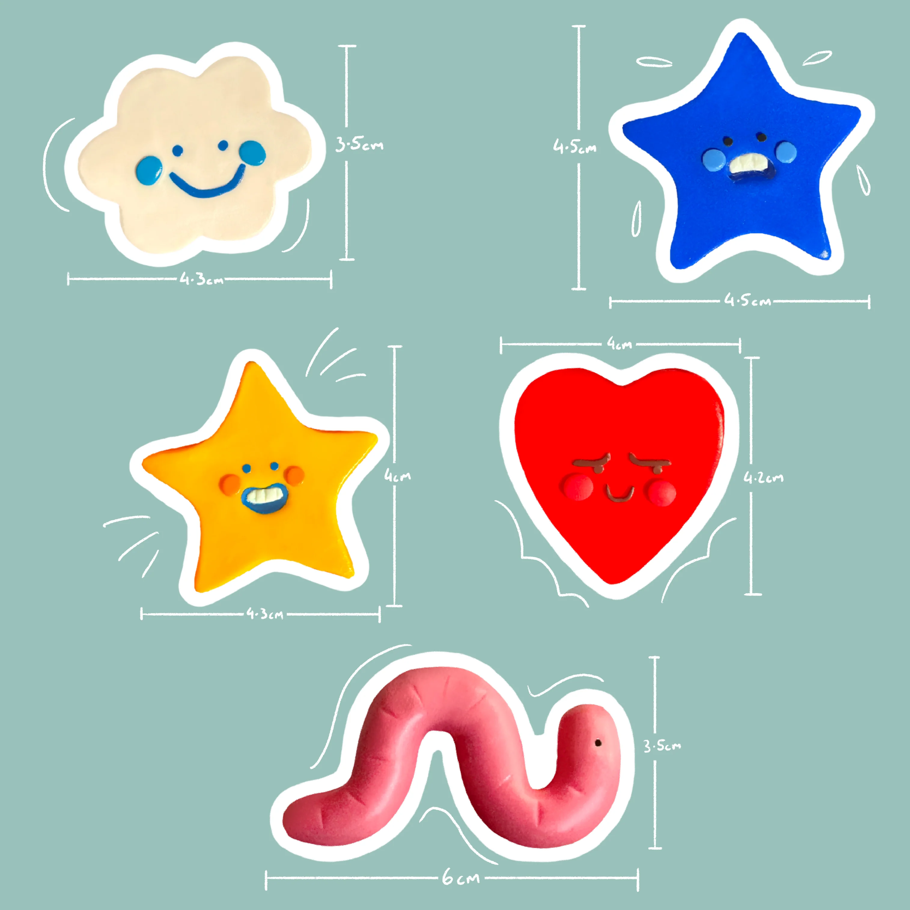 Clay Shapes Sticker Pack - Image 2