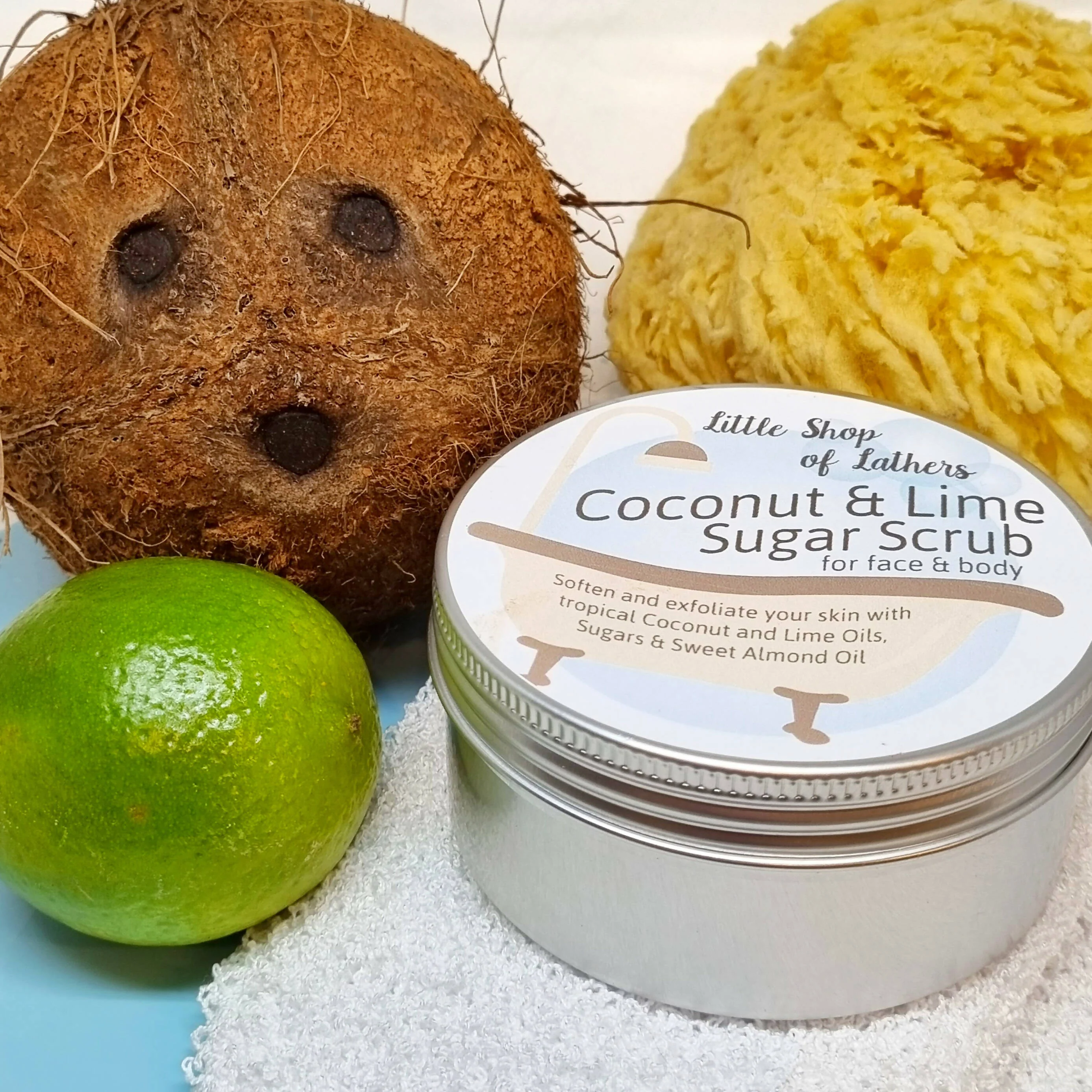 Coconut and Lime Exfoliating Body Sugar Scrub