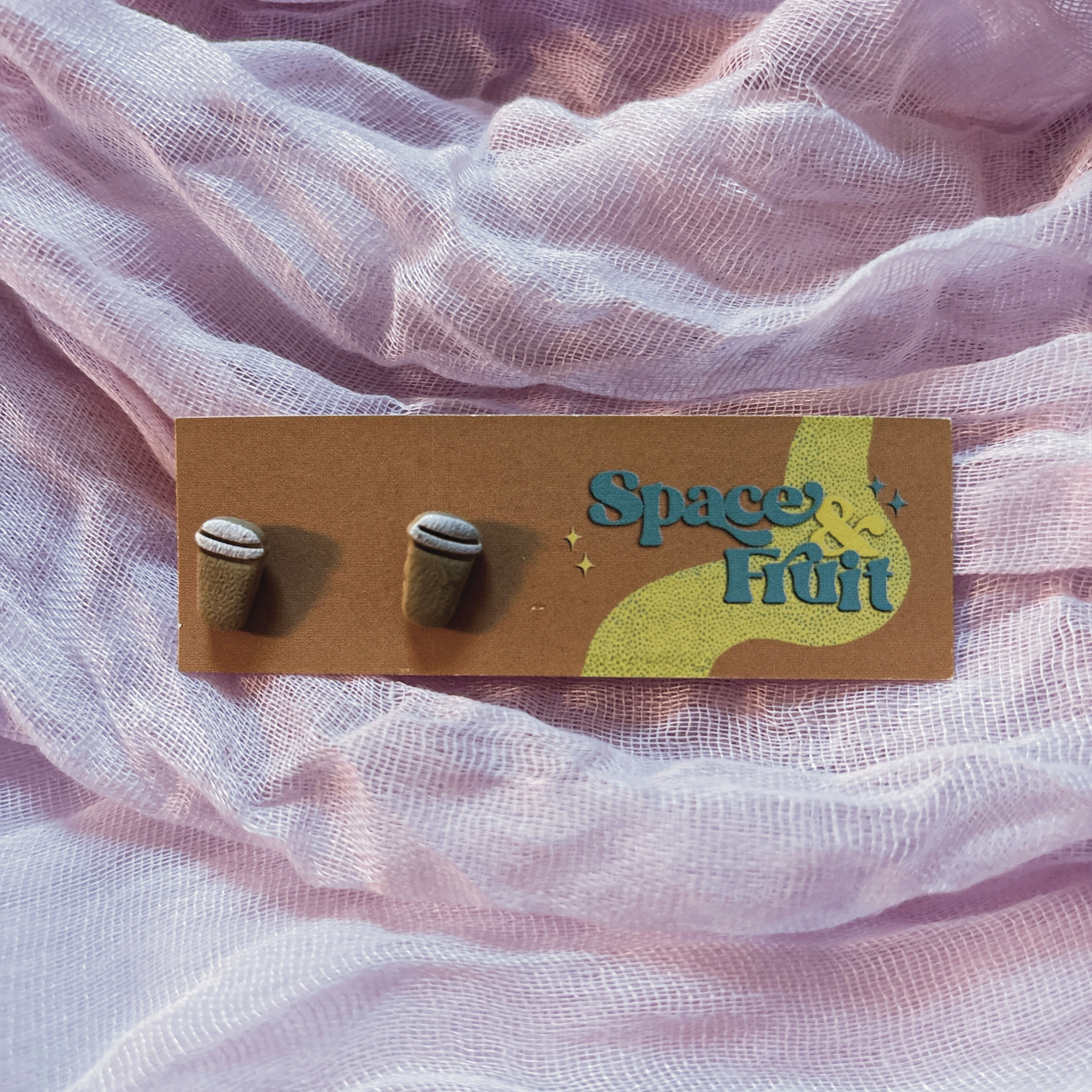 Coffee Cup Polymer Clay Studs