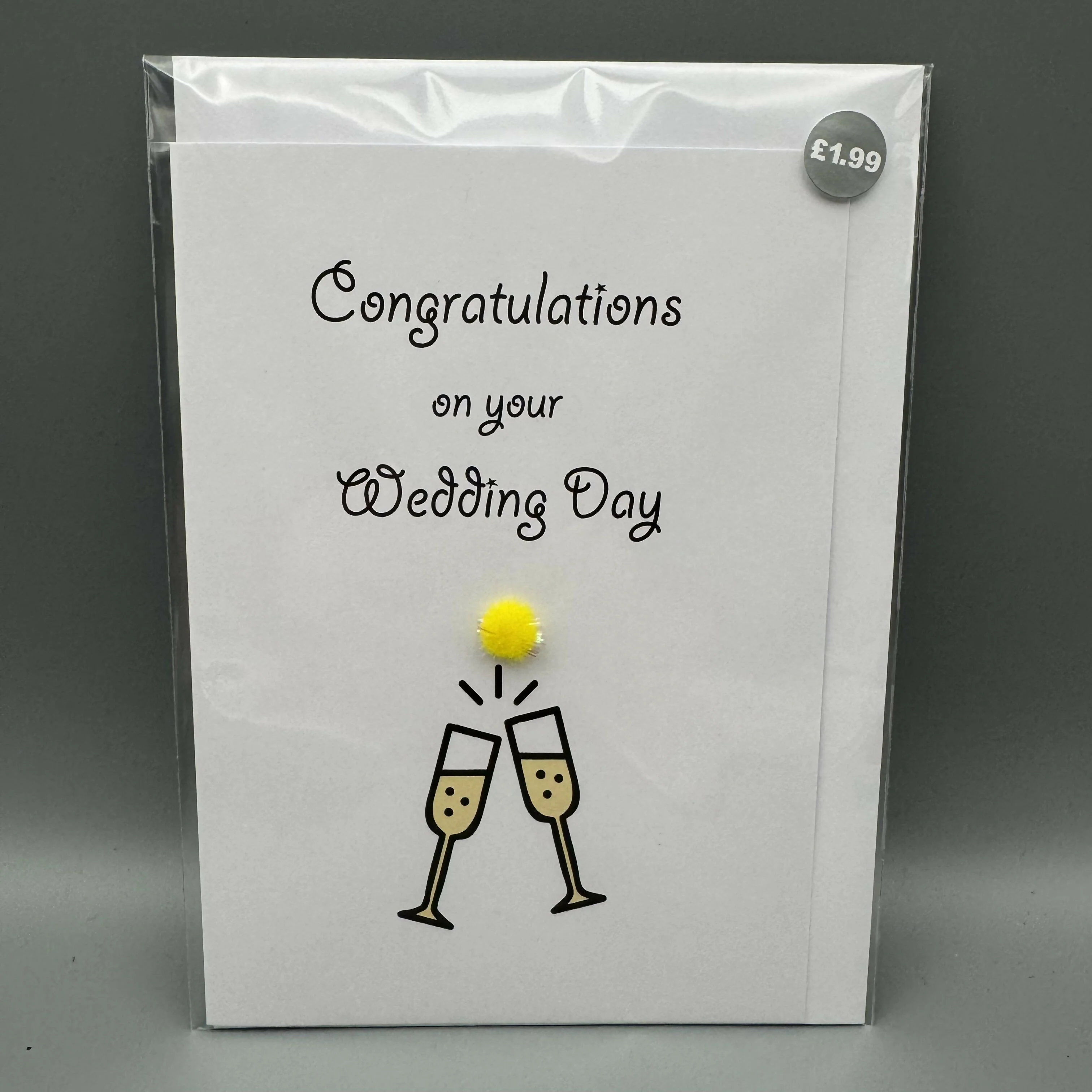 Congratulations on your wedding day - Pom Pom greeting card