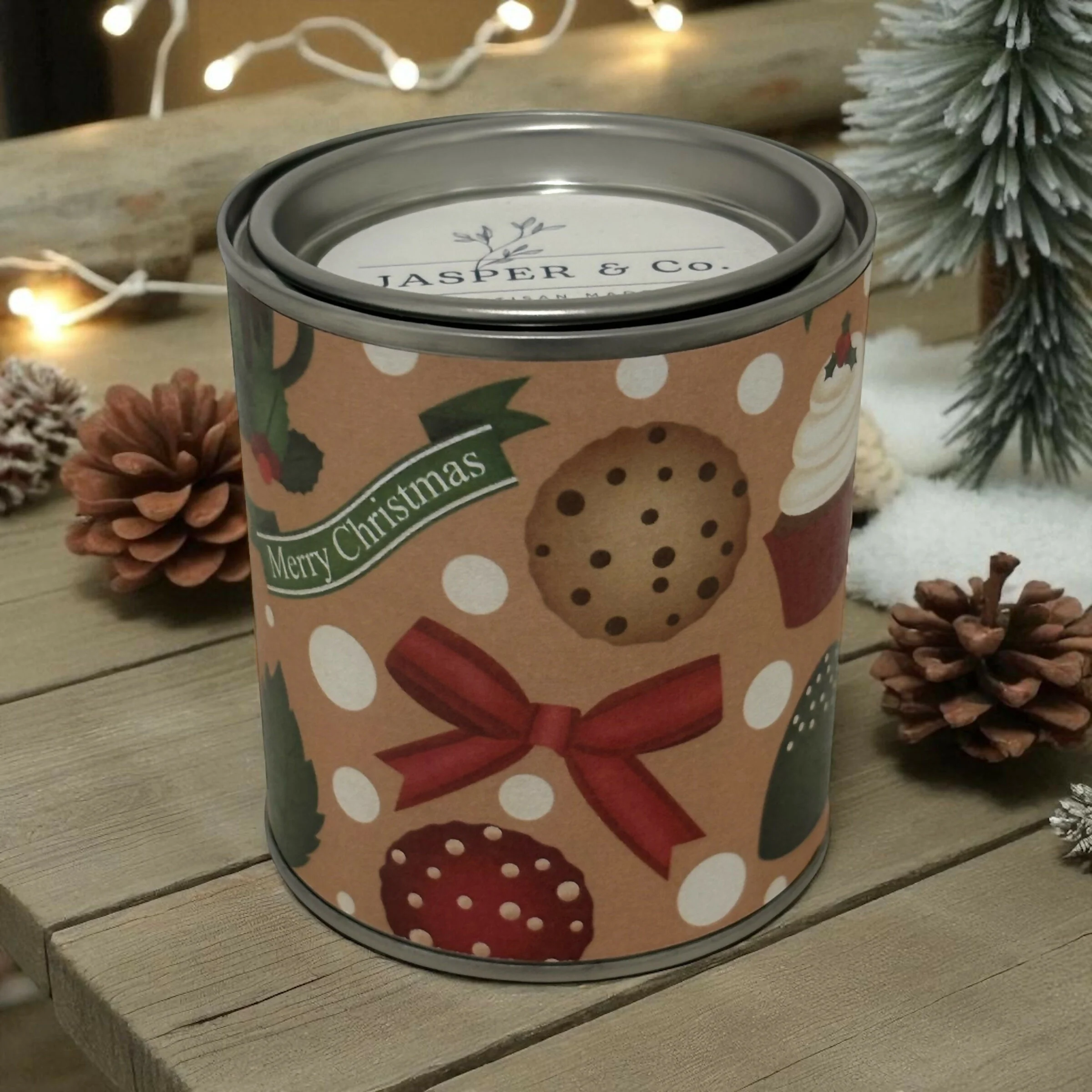 Cookies & Bows Candle Tin