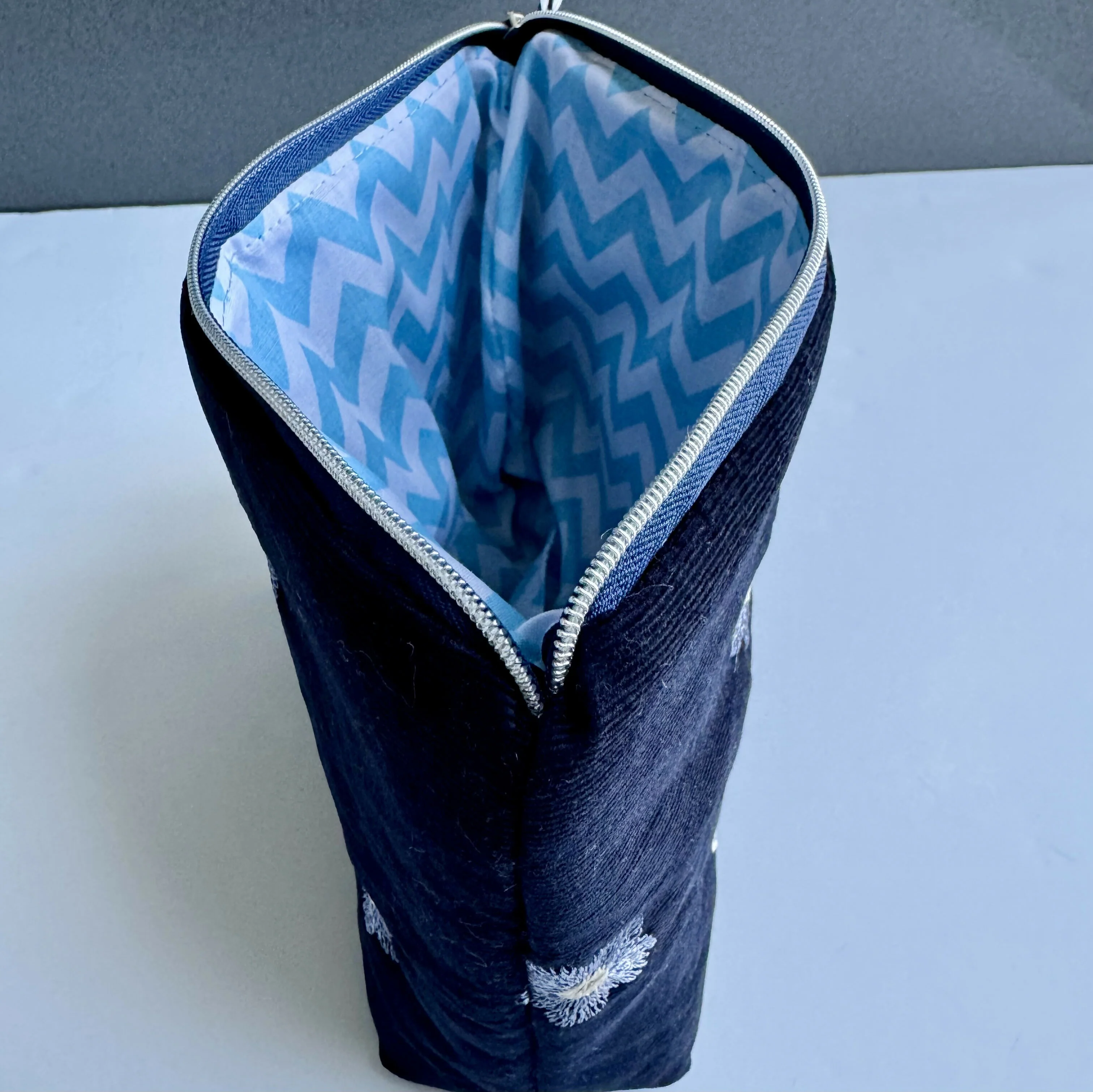 Corduroy Embroidered Pouch - Image 2