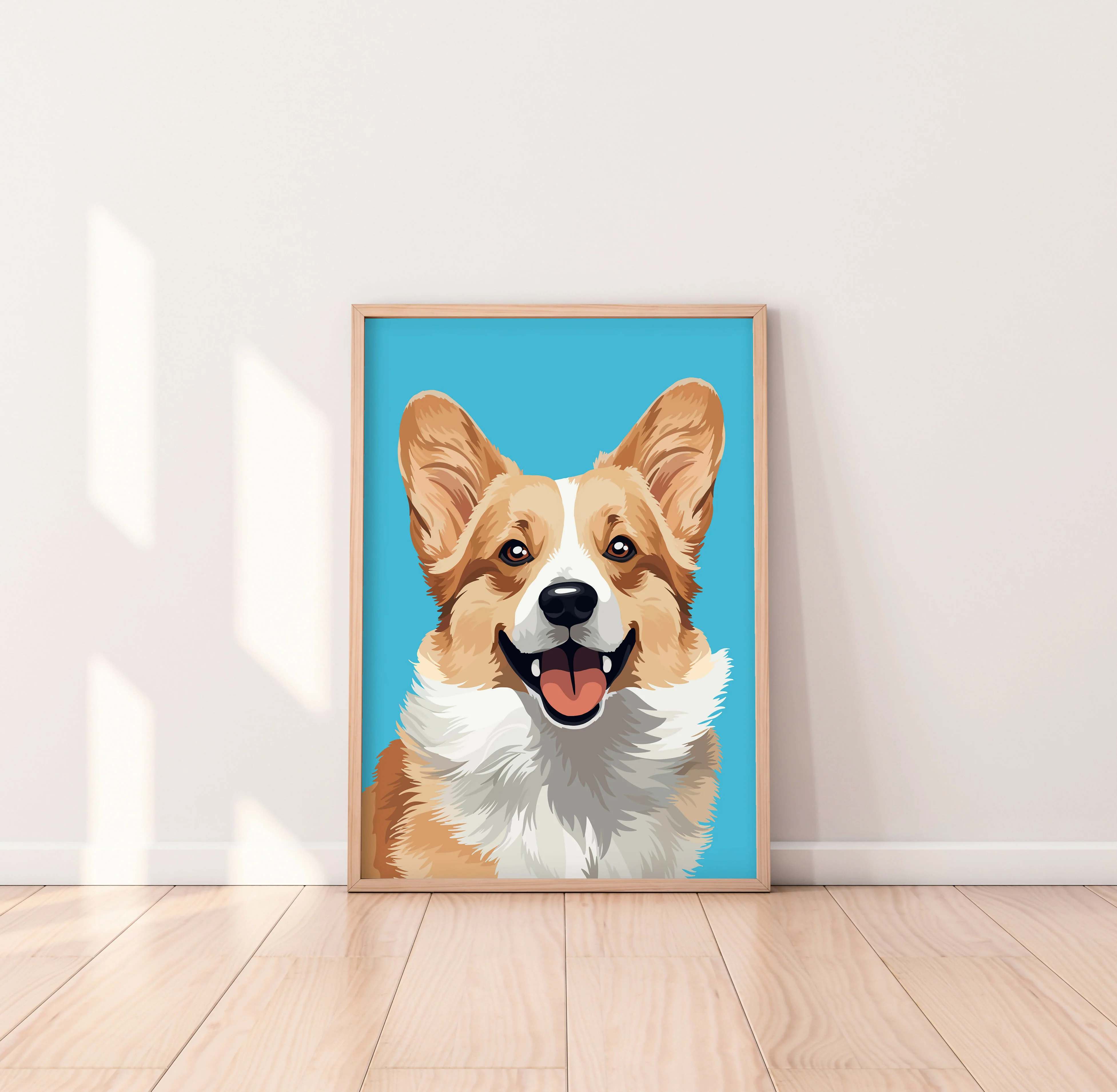 Corgie Brown and White Dog Art Print