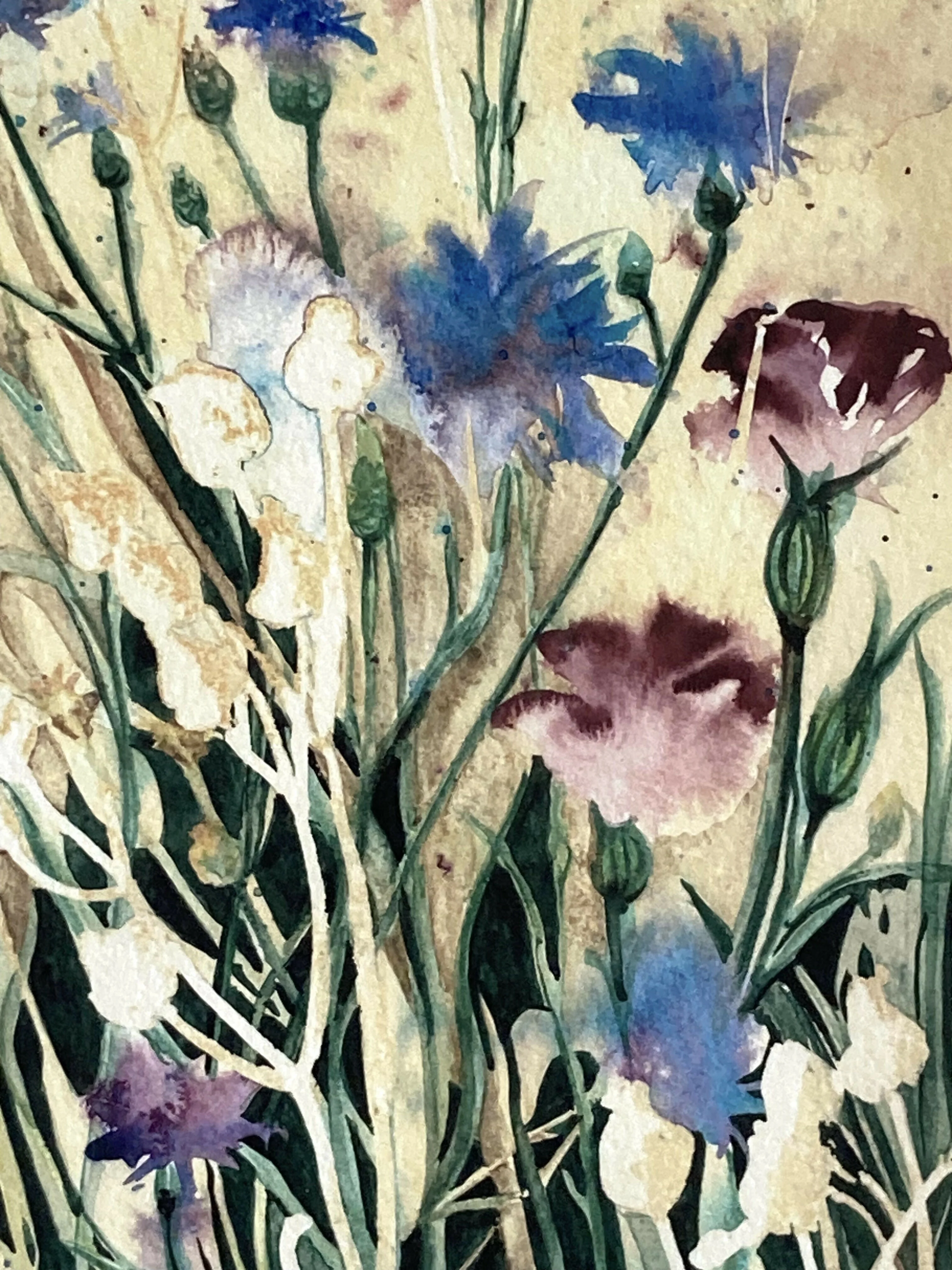Cornflowers A4 print - Image 3