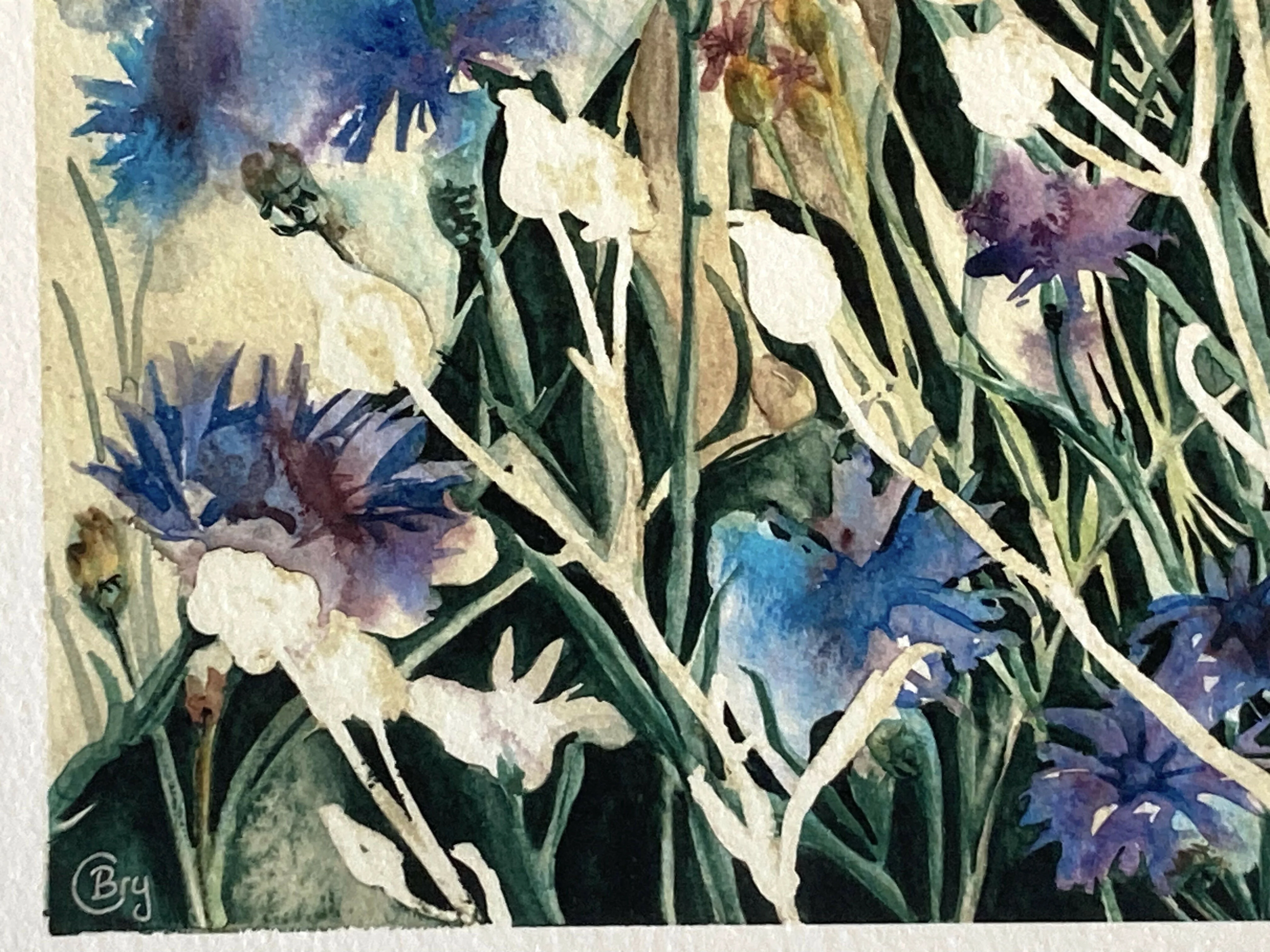 Cornflowers A4 print - Image 4