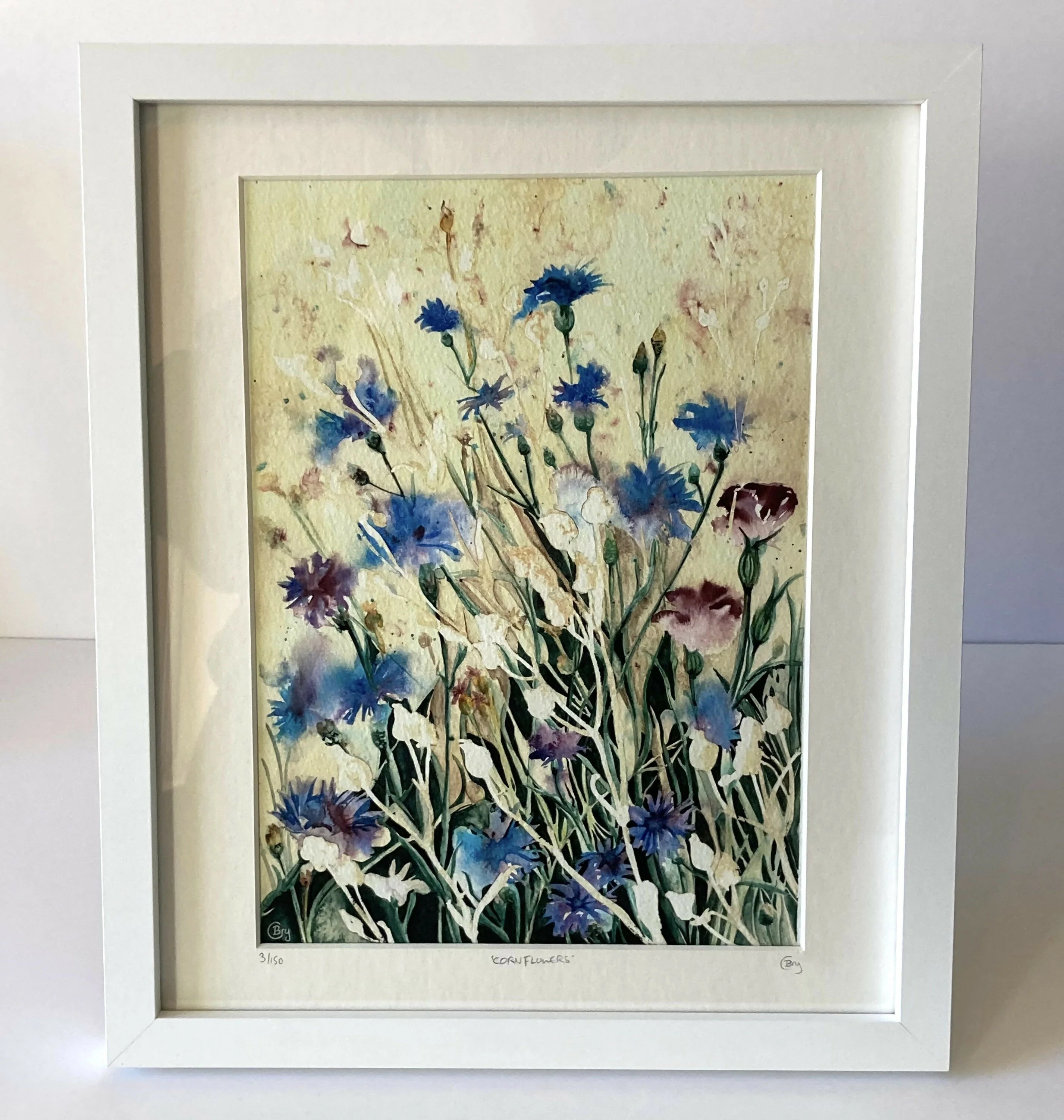 Cornflowers A4 print - Image 5