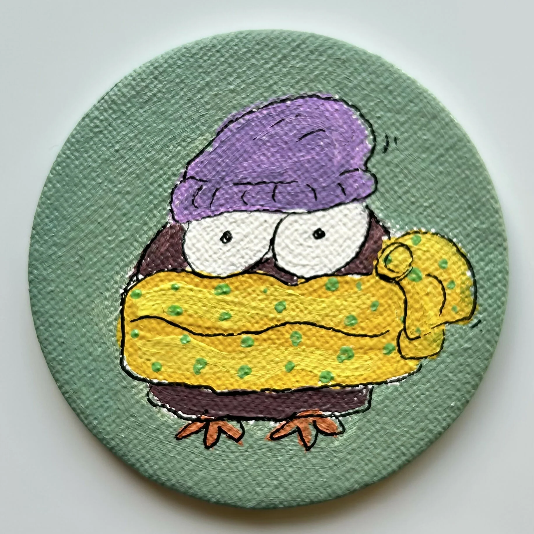 Cosy Bird Magnets Original Artwork - Image 3