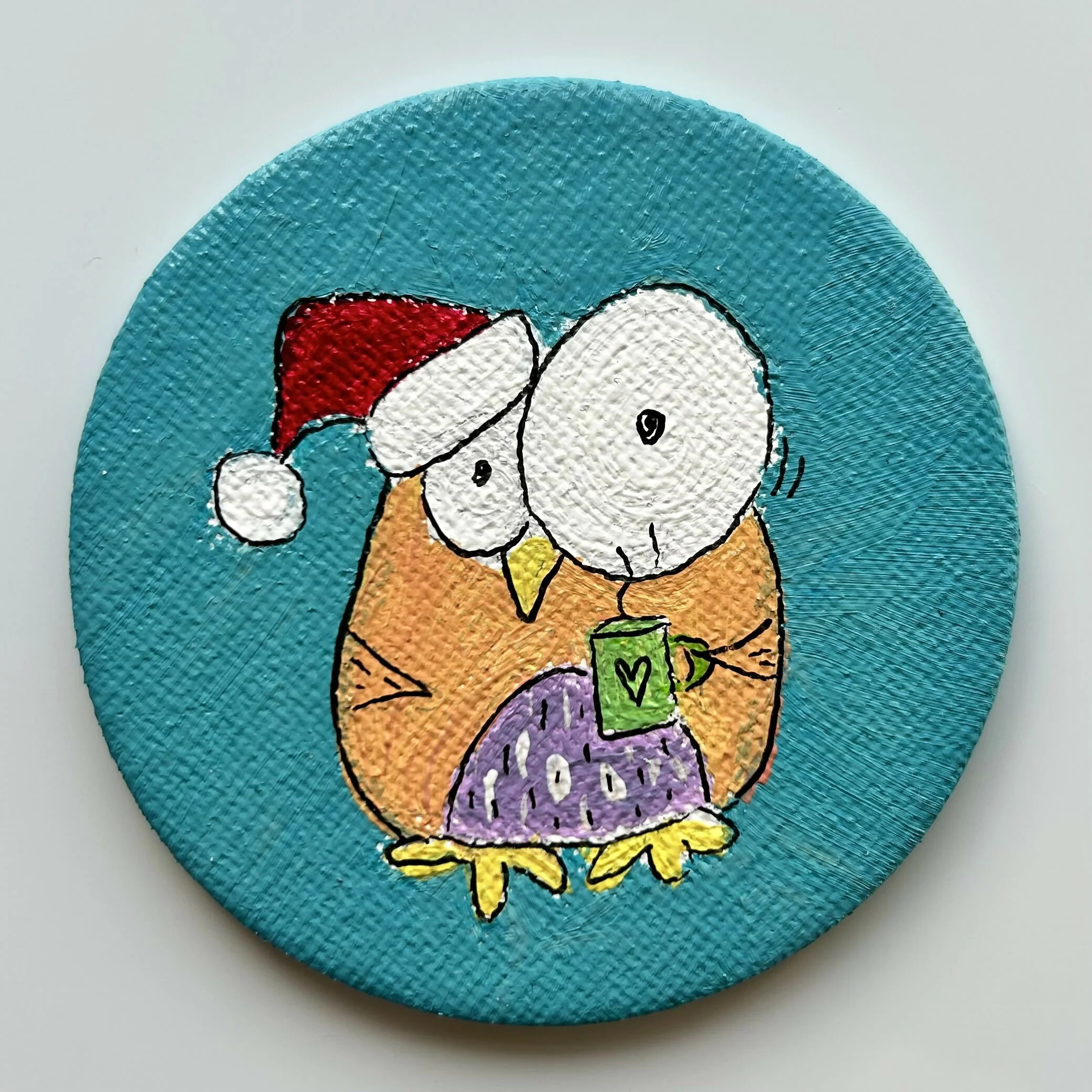 Cosy Bird Magnets Original Artwork - Image 4